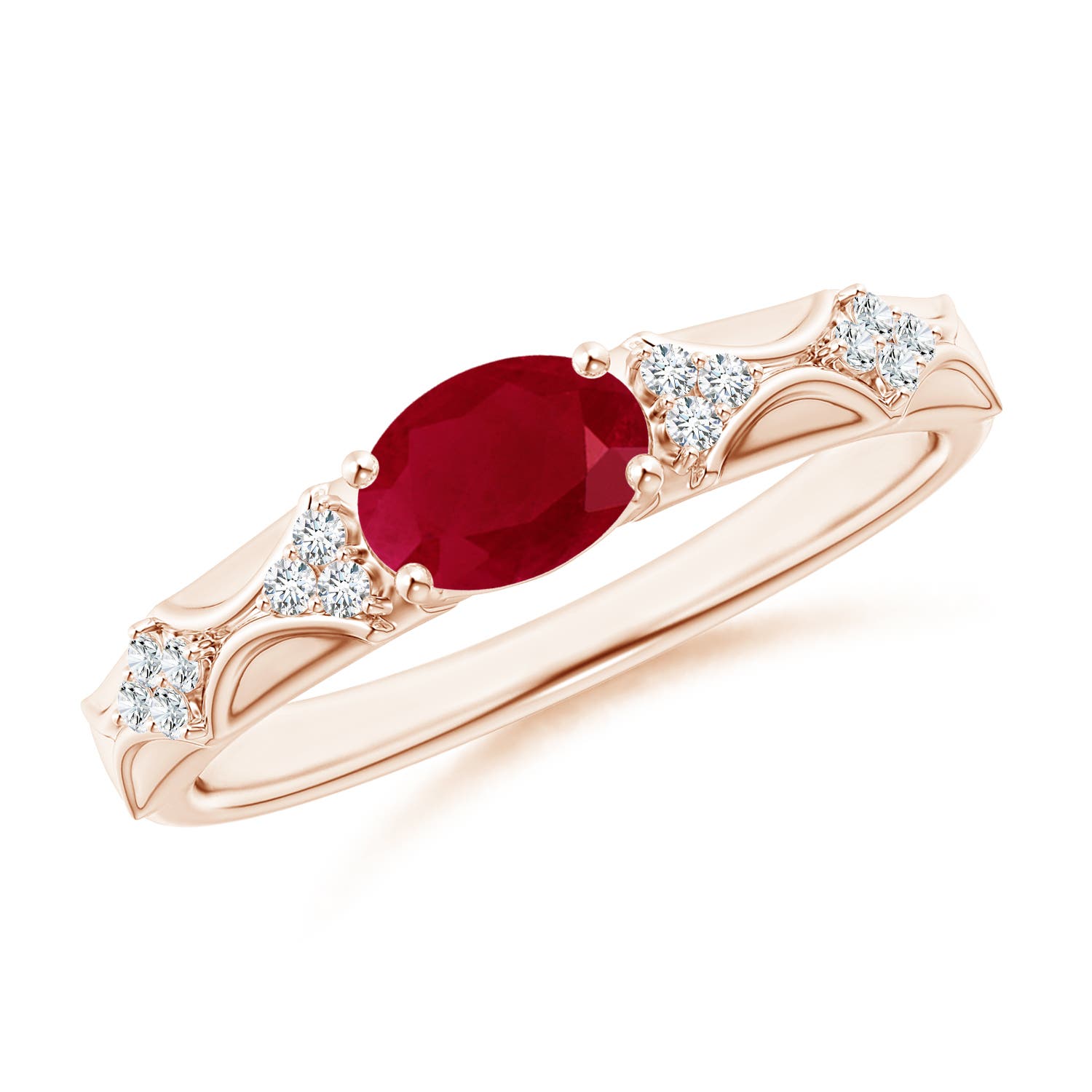 AA - Ruby / 1.04 CT / 14 KT Rose Gold