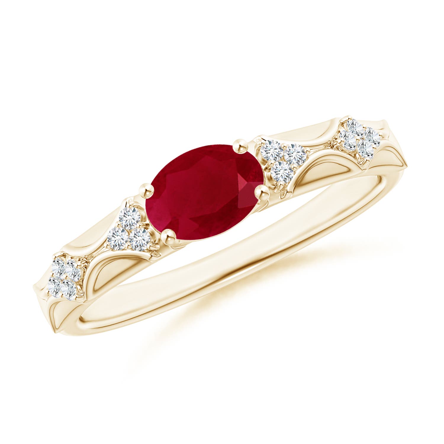 AA - Ruby / 1.04 CT / 14 KT Yellow Gold