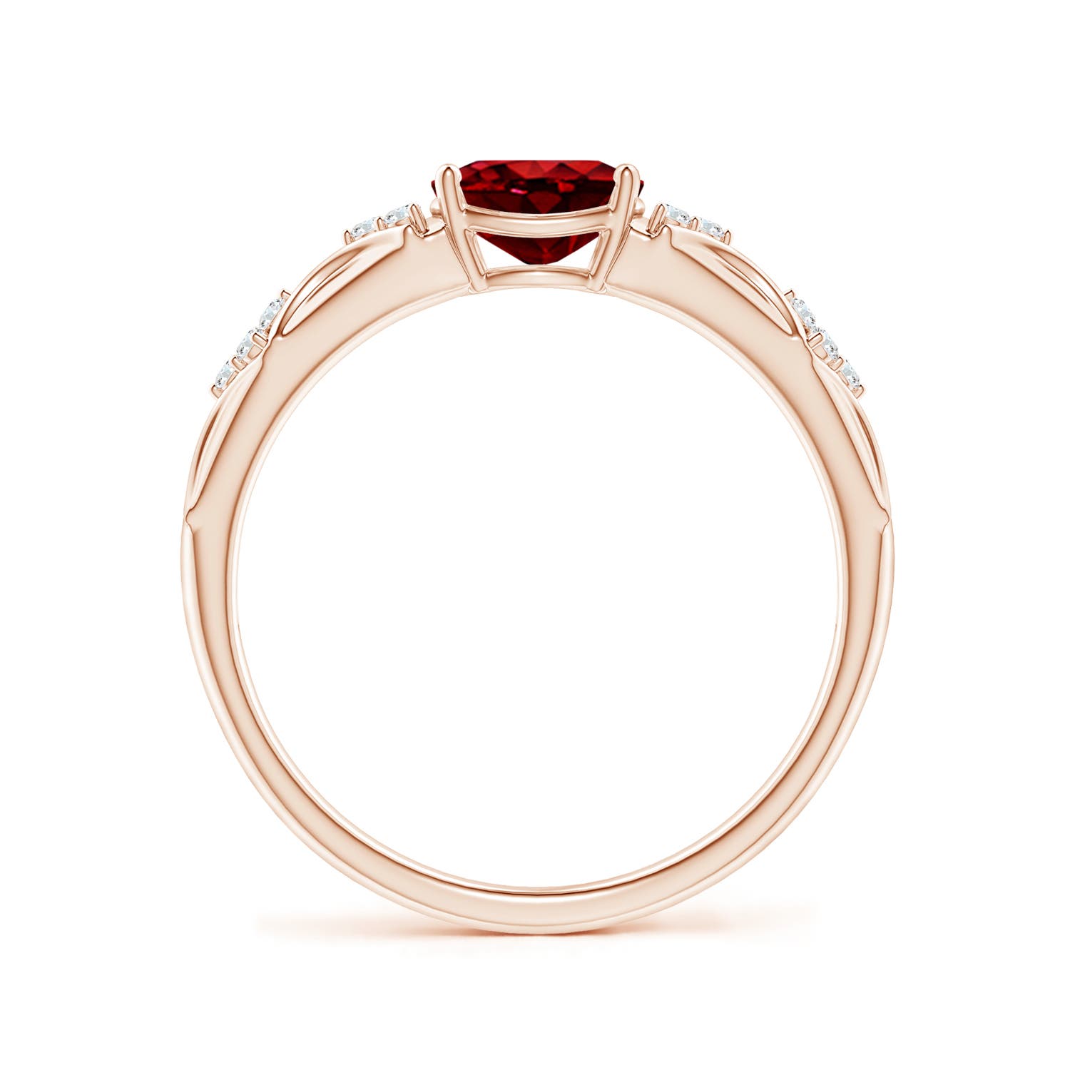 AAAA - Ruby / 1.04 CT / 14 KT Rose Gold