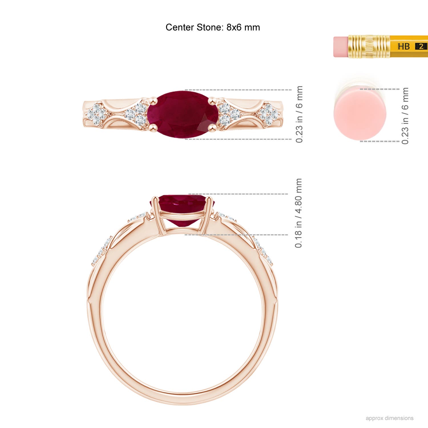 A - Ruby / 1.32 CT / 14 KT Rose Gold