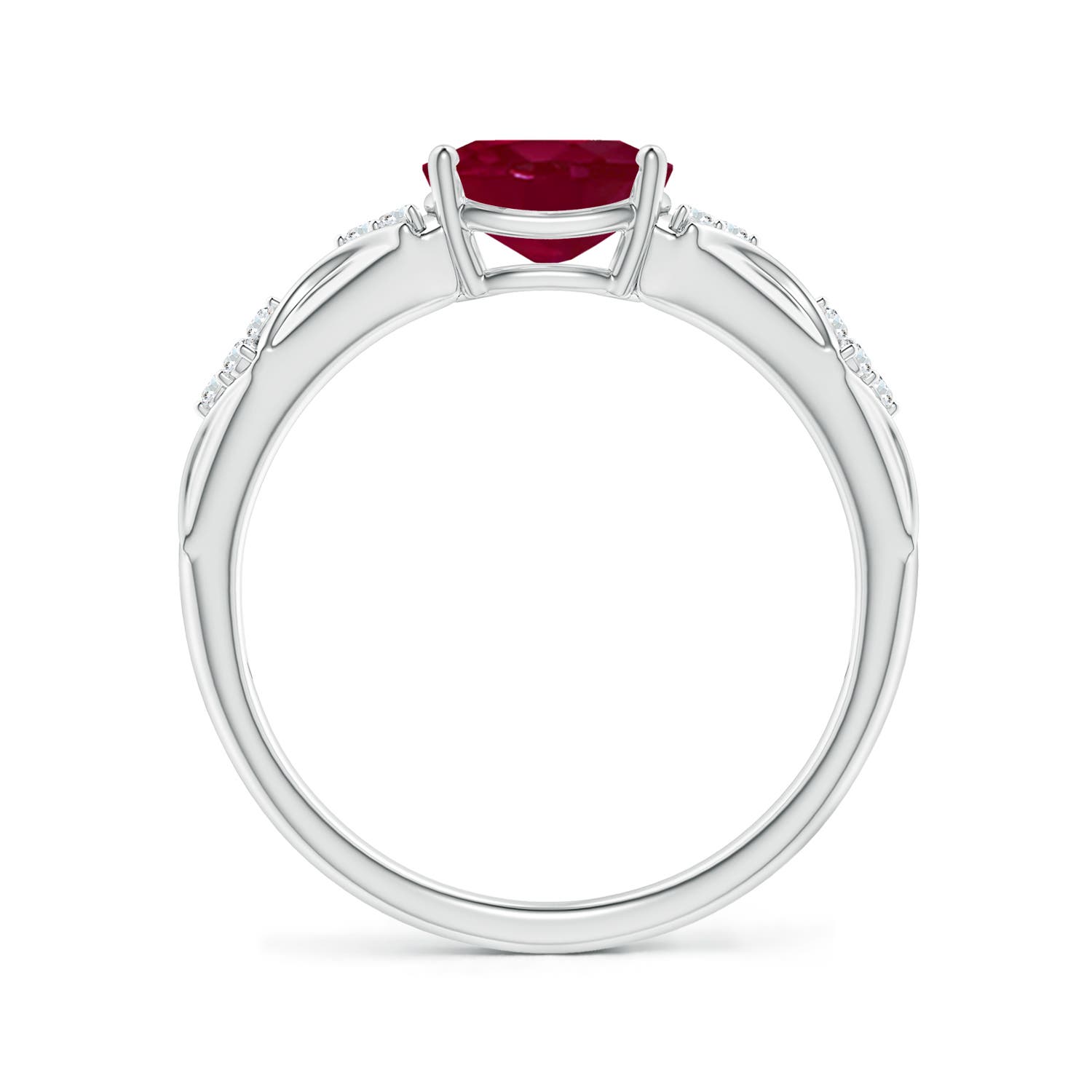 A - Ruby / 1.32 CT / 14 KT White Gold