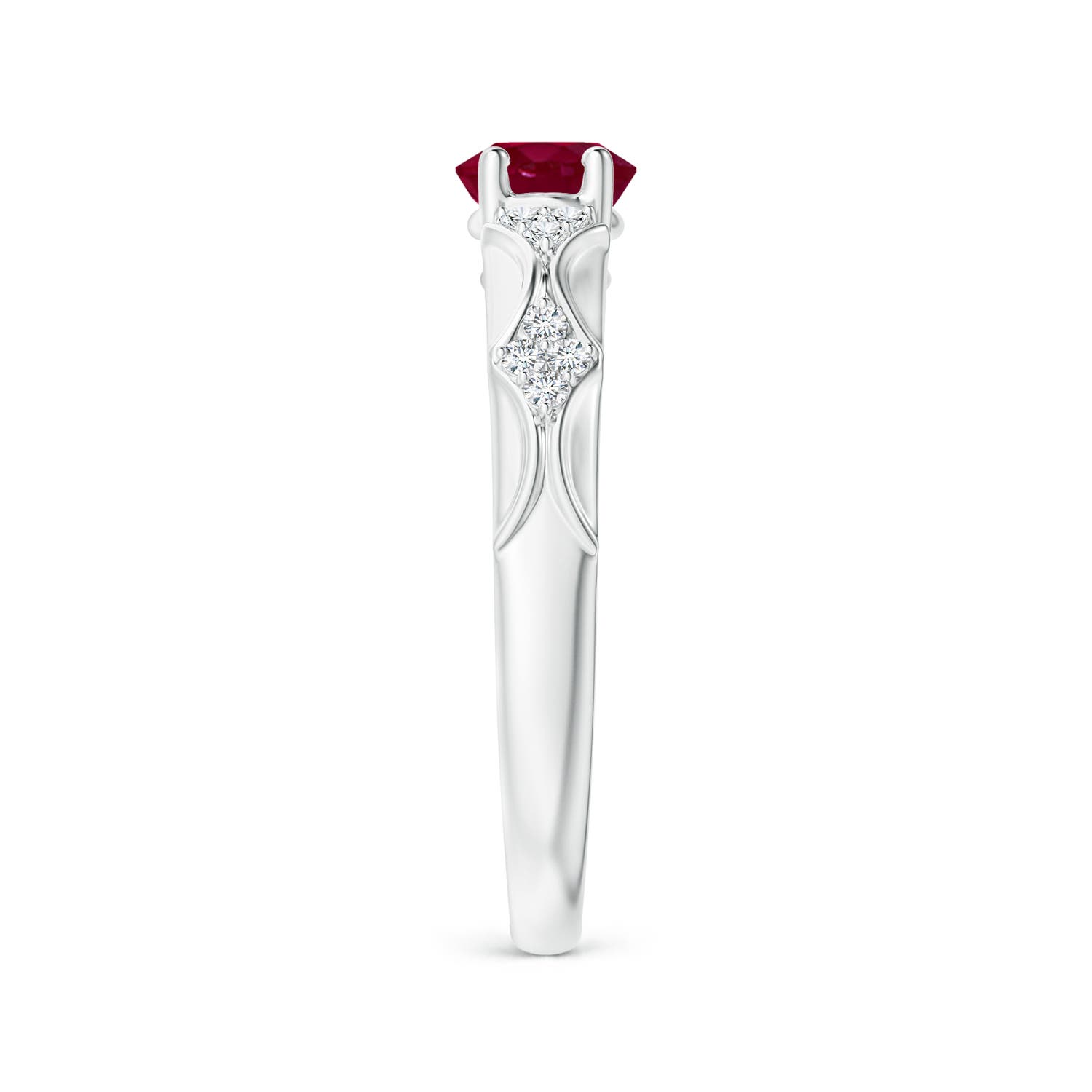 A - Ruby / 1.32 CT / 14 KT White Gold