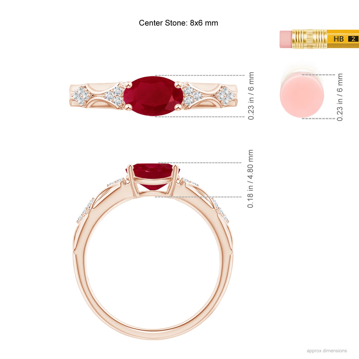 AA - Ruby / 1.32 CT / 14 KT Rose Gold