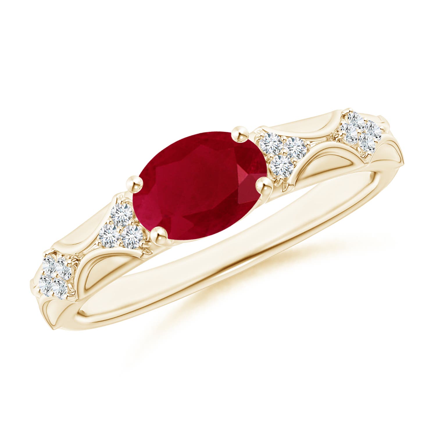 AA - Ruby / 1.32 CT / 14 KT Yellow Gold