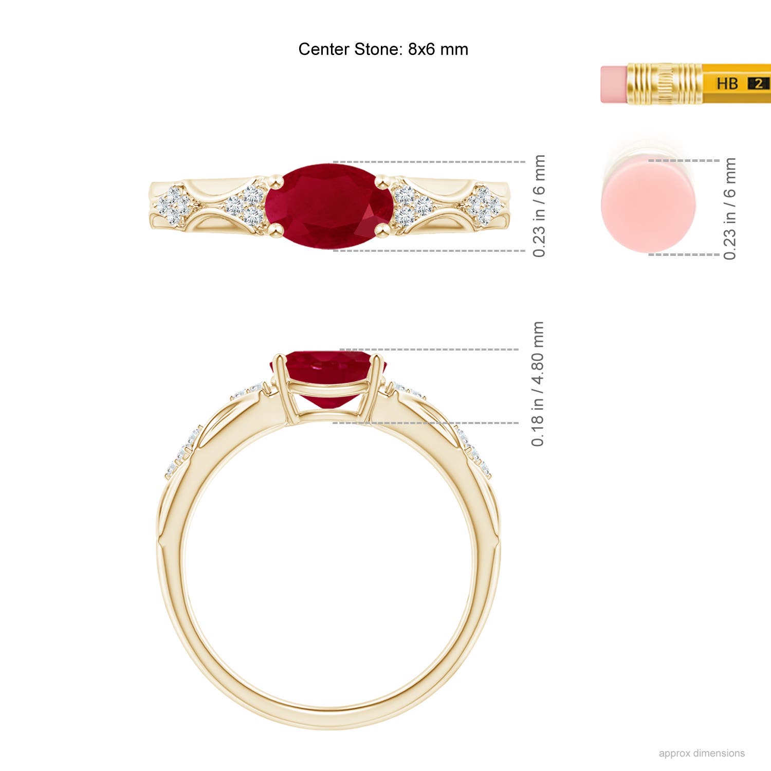 AA - Ruby / 1.32 CT / 14 KT Yellow Gold