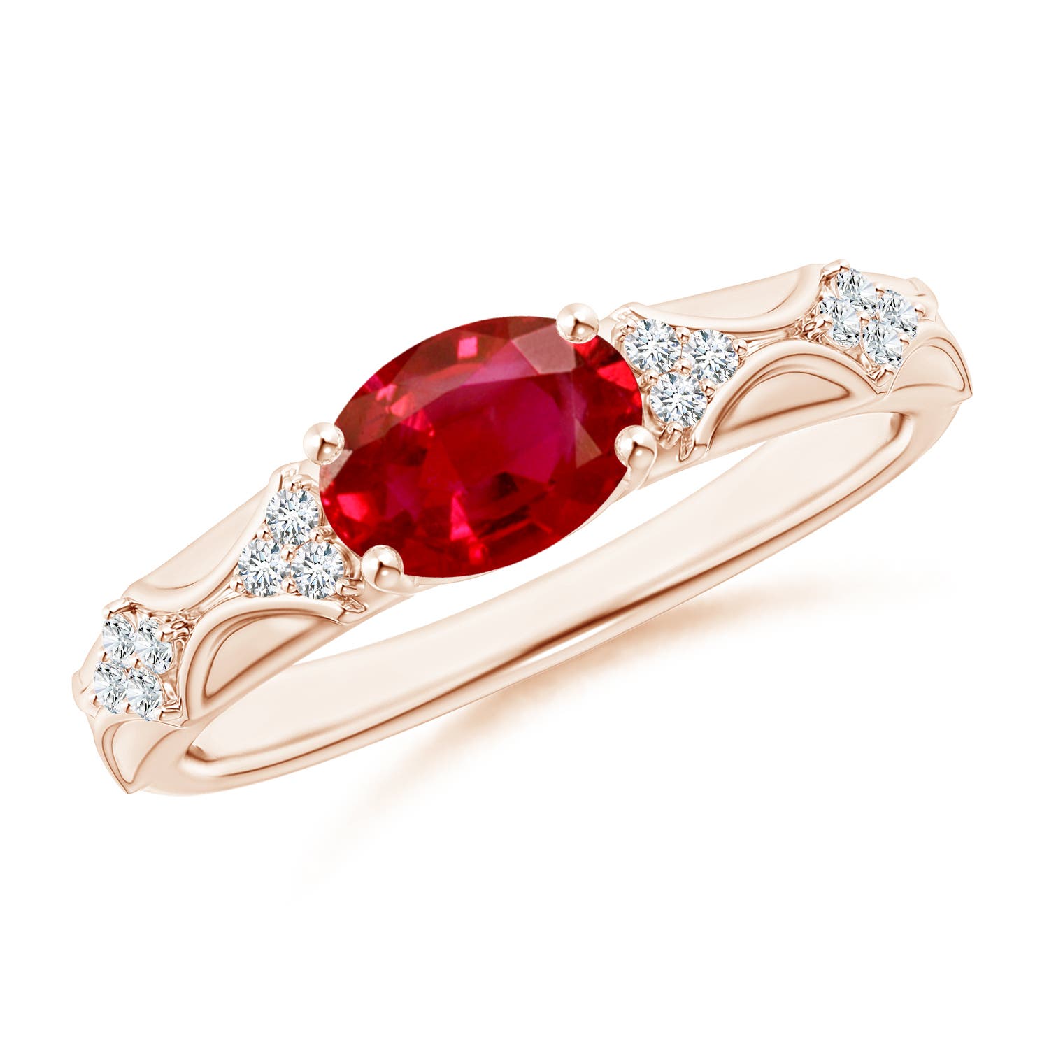 AAA - Ruby / 1.32 CT / 14 KT Rose Gold