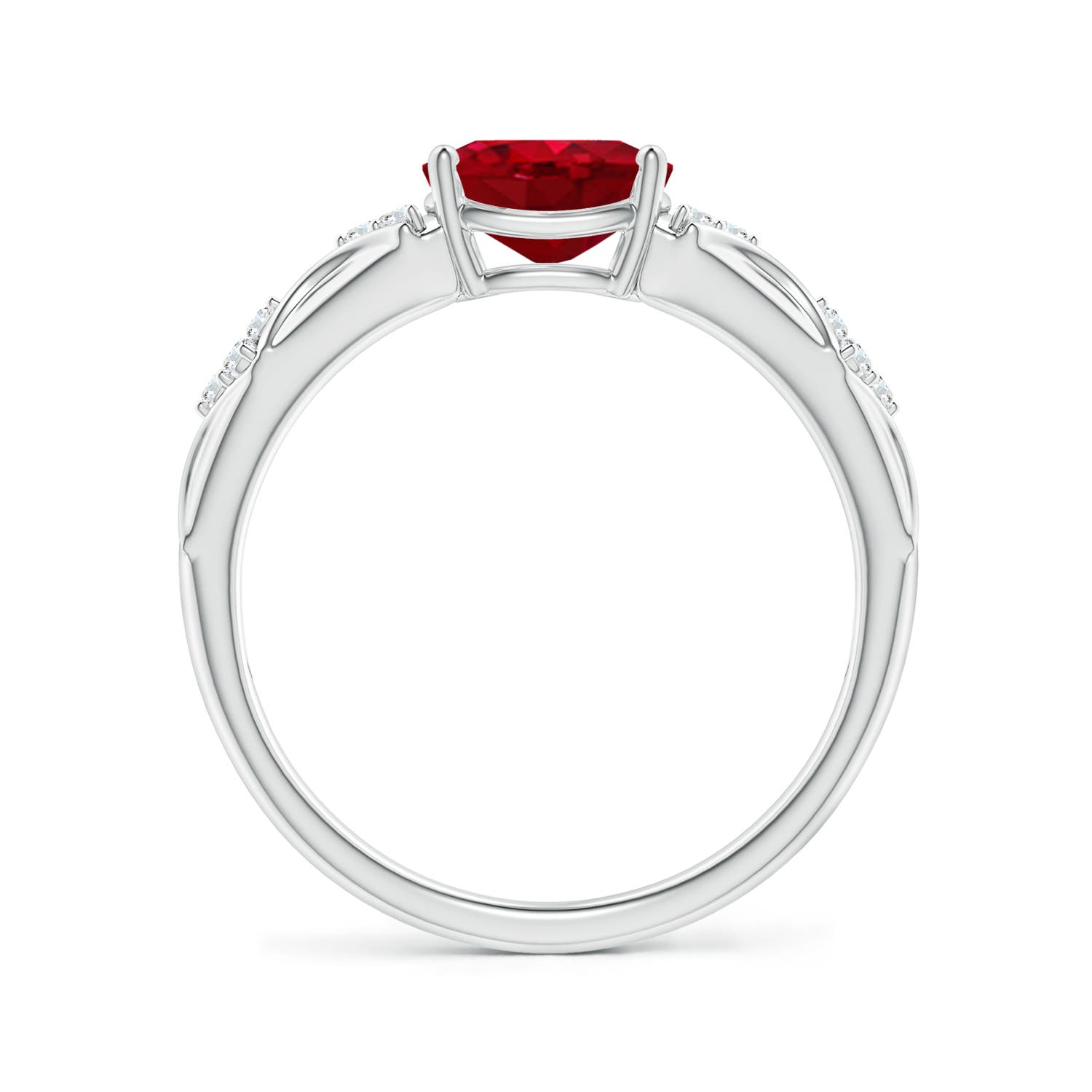 AAA - Ruby / 1.32 CT / 14 KT White Gold