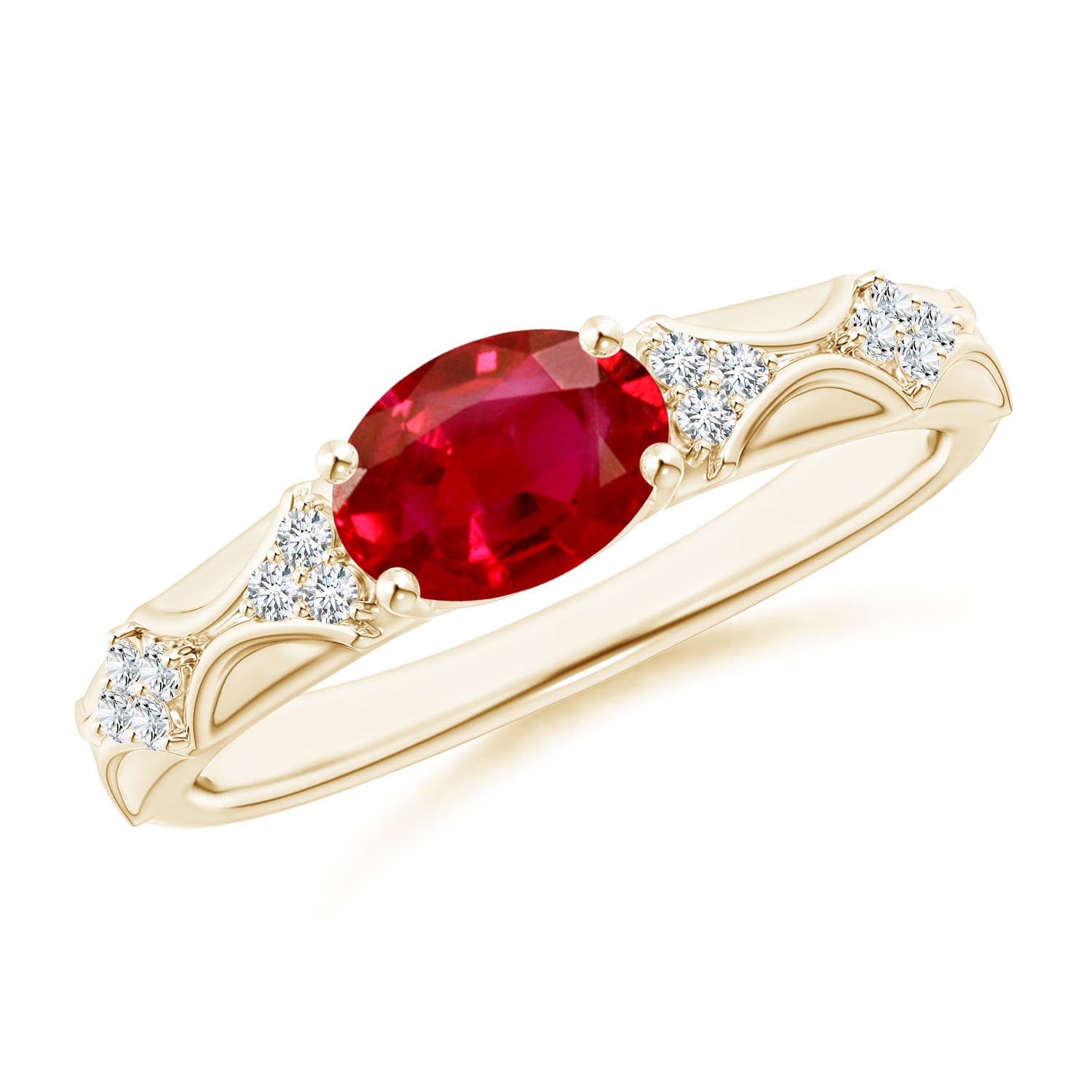 AAA - Ruby / 1.32 CT / 14 KT Yellow Gold