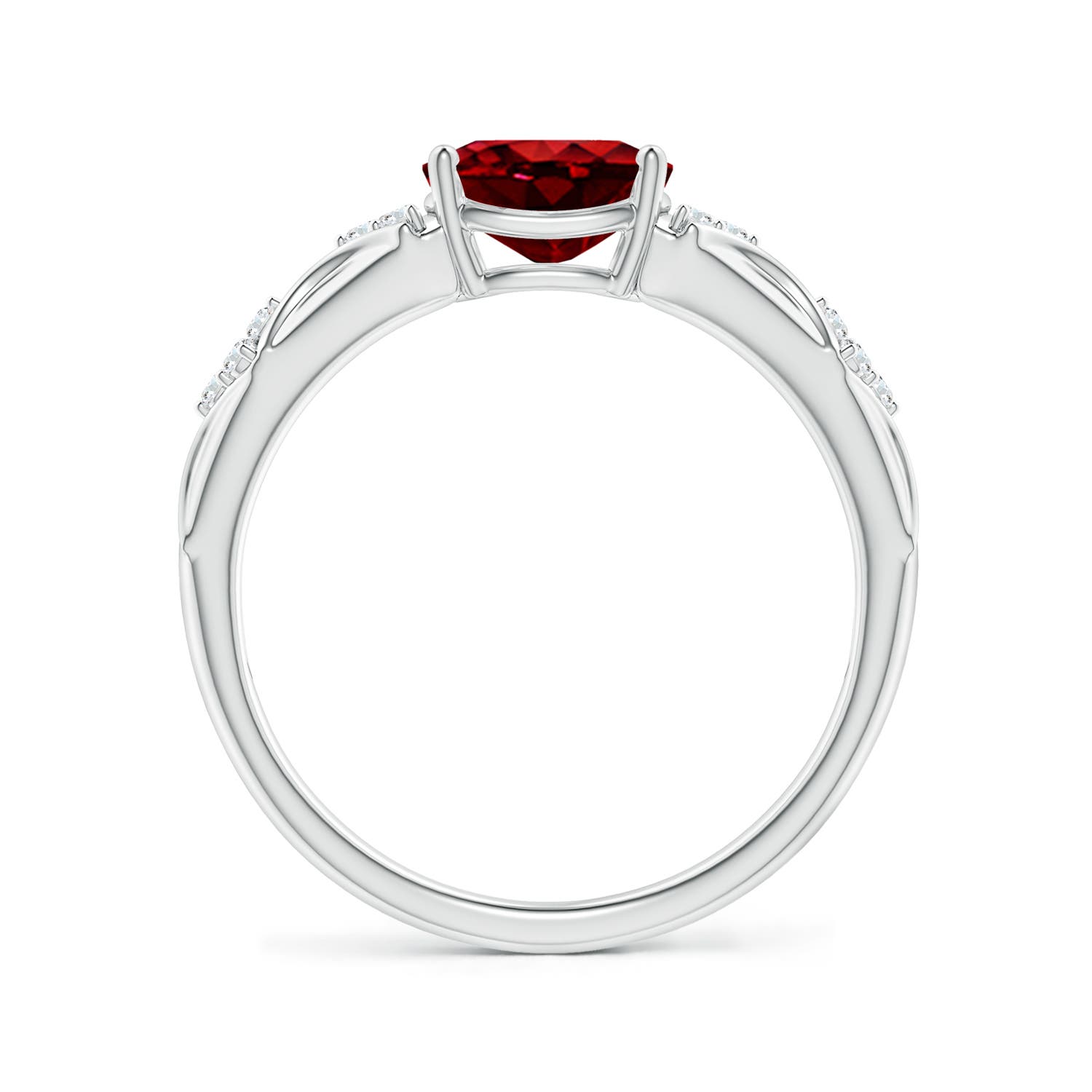 AAAA - Ruby / 1.32 CT / 14 KT White Gold