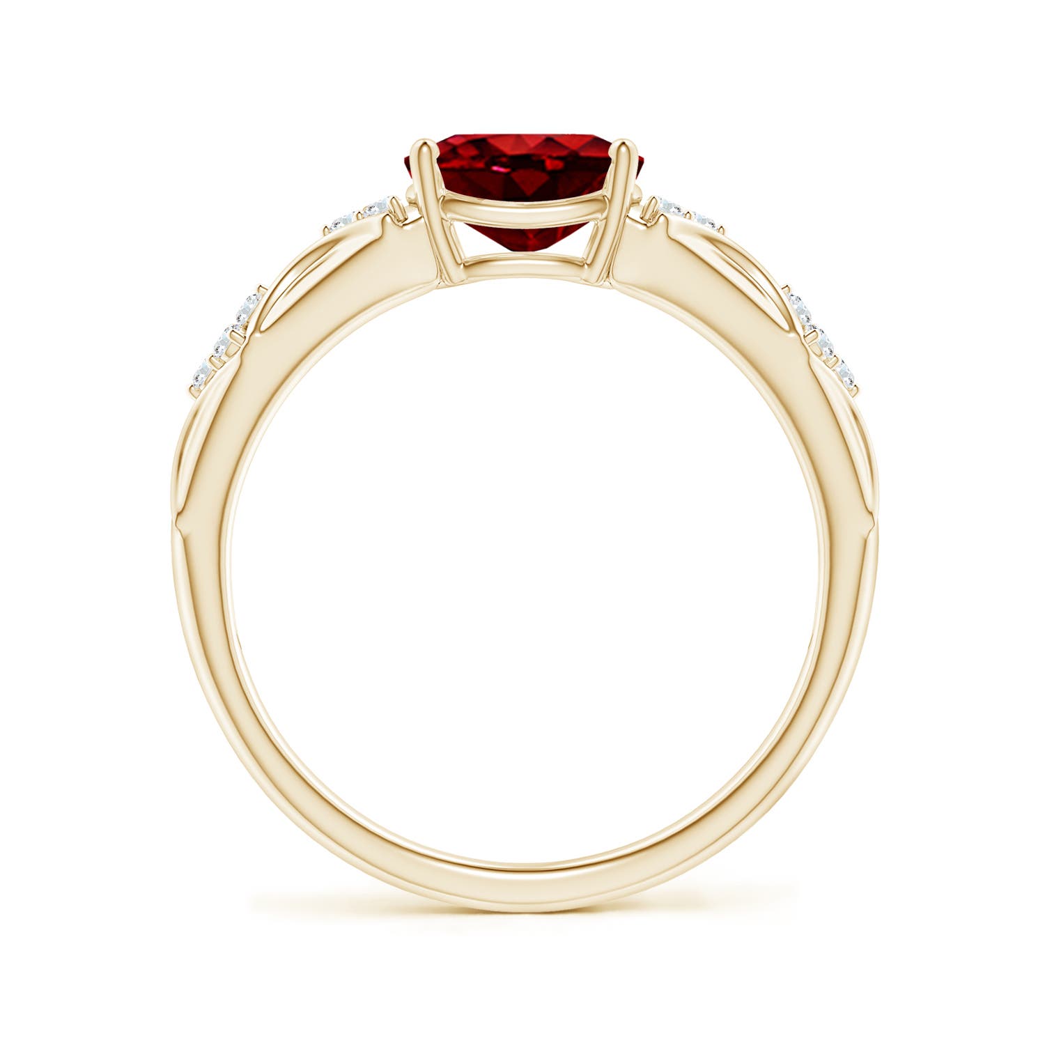 AAAA - Ruby / 1.32 CT / 14 KT Yellow Gold