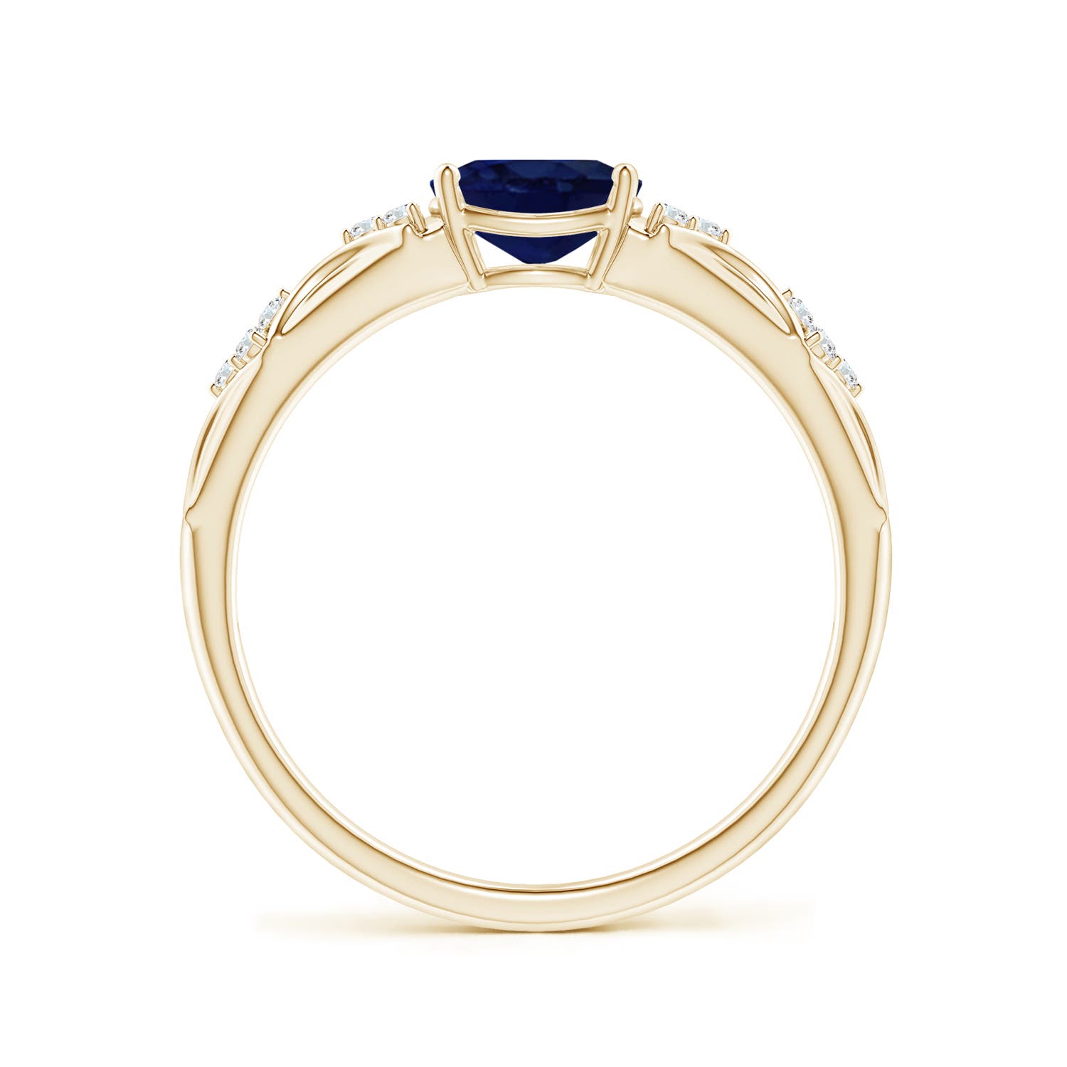 A - Blue Sapphire / 0.91 CT / 14 KT Yellow Gold