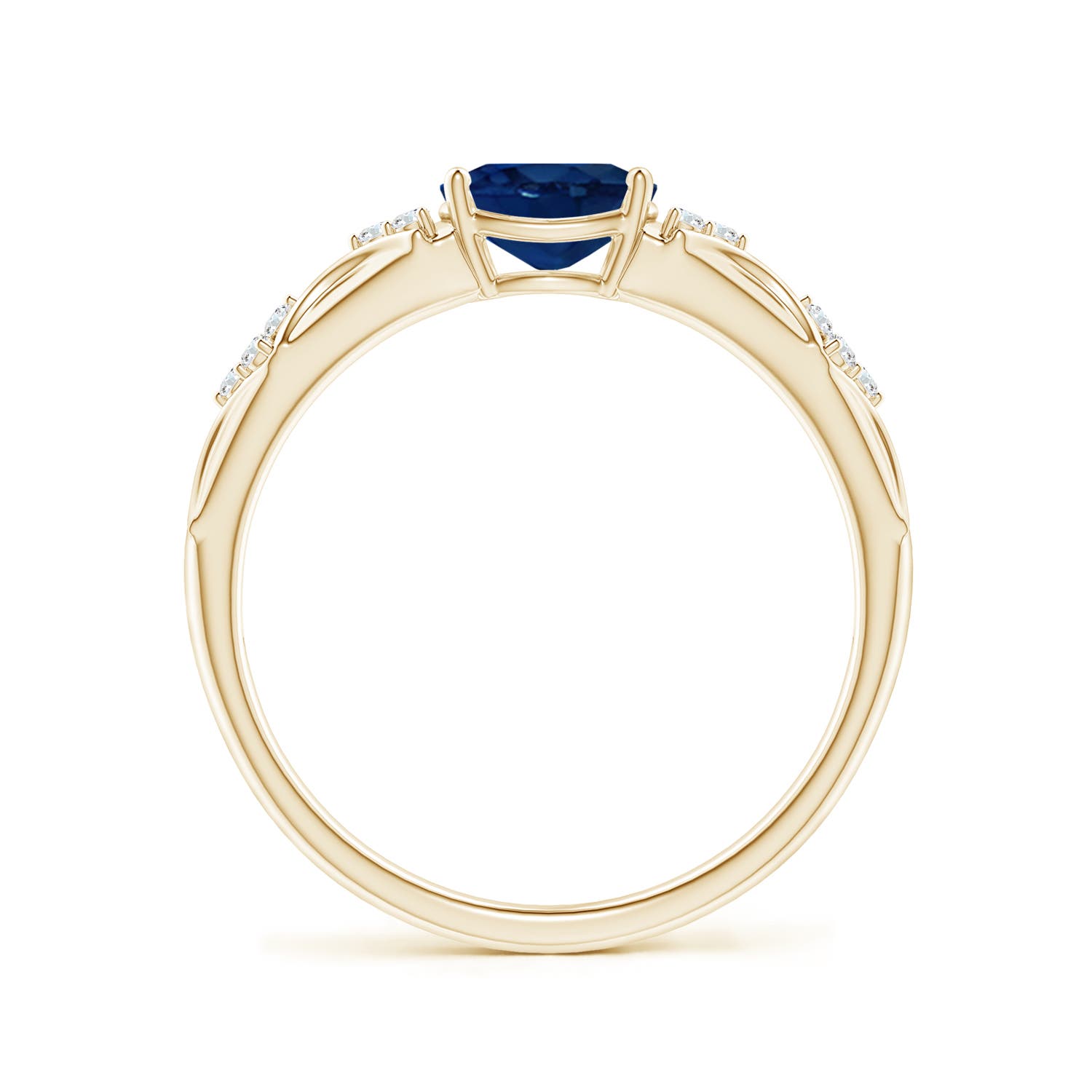 AA - Blue Sapphire / 0.91 CT / 14 KT Yellow Gold