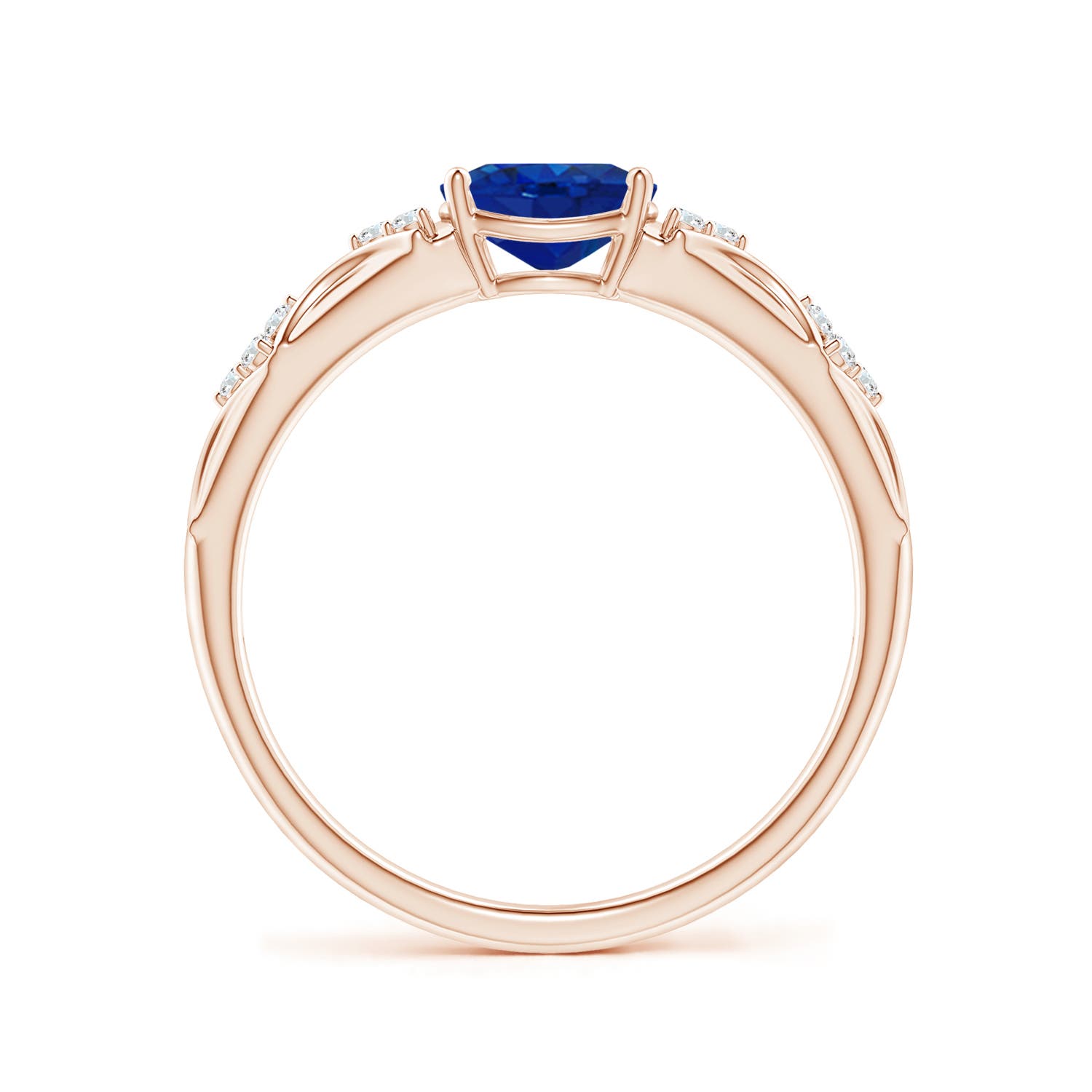 AAA - Blue Sapphire / 0.91 CT / 14 KT Rose Gold