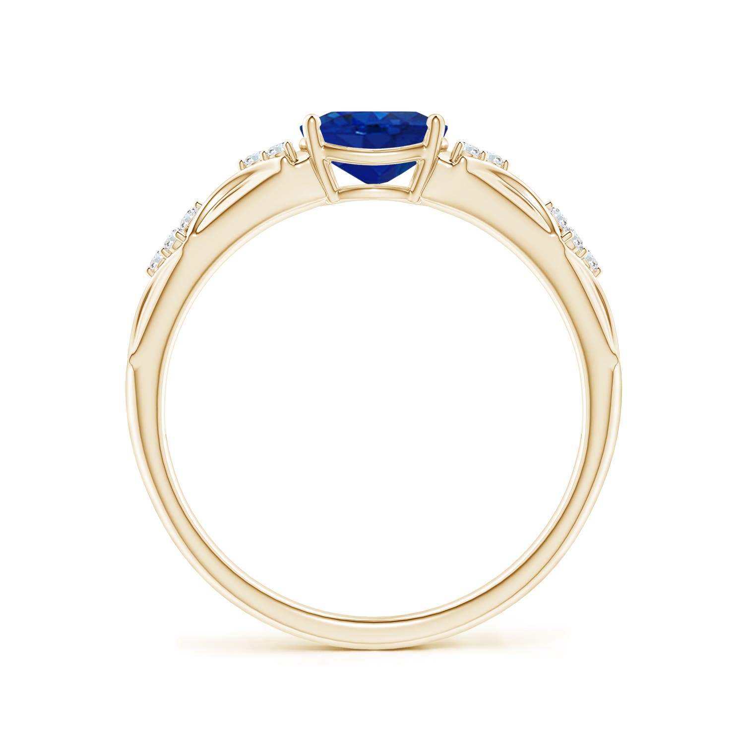 AAA - Blue Sapphire / 0.91 CT / 14 KT Yellow Gold