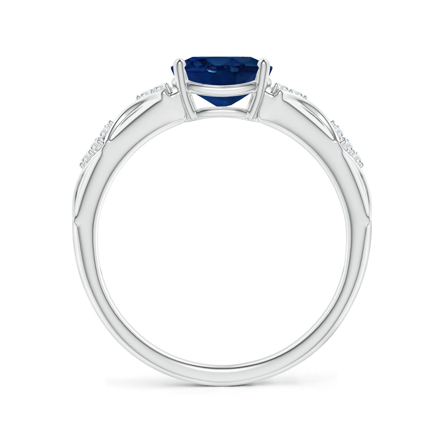 AA - Blue Sapphire / 1.62 CT / 14 KT White Gold