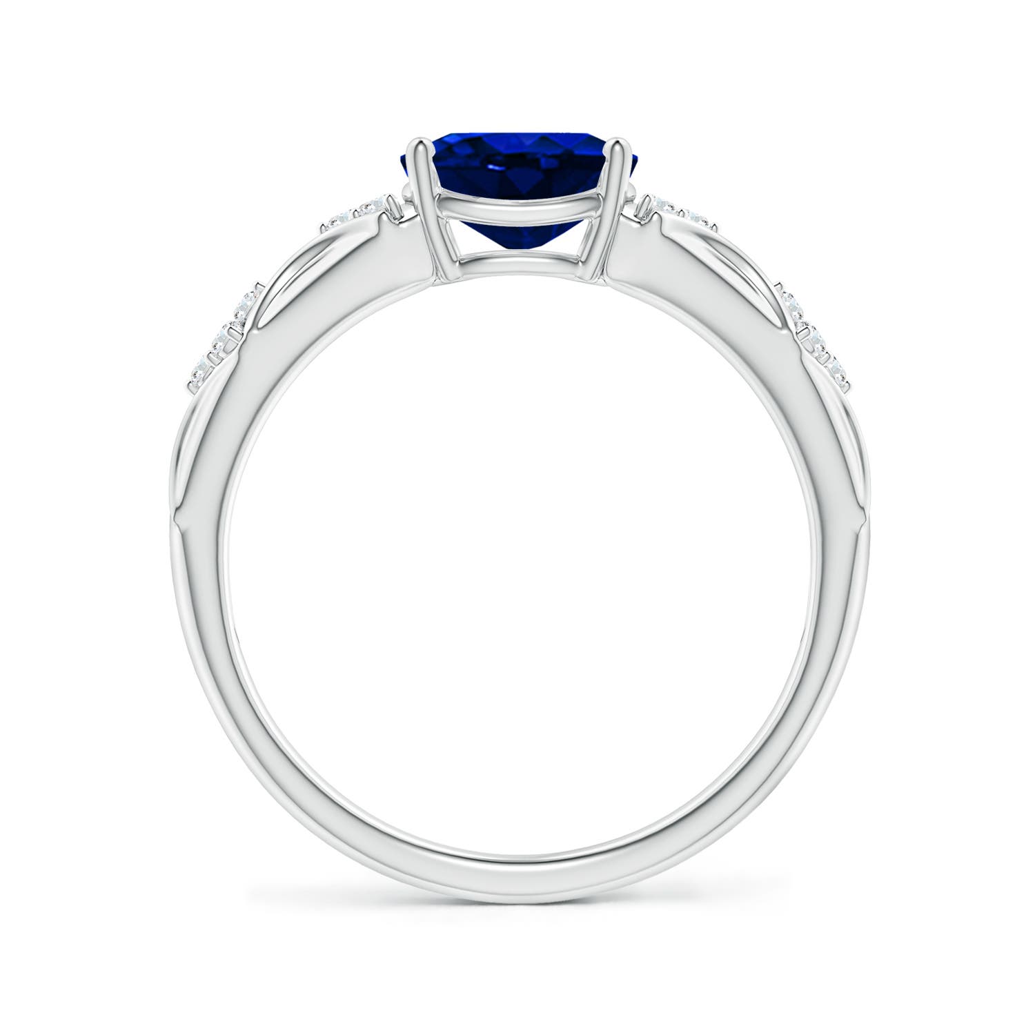 AAAA - Blue Sapphire / 1.62 CT / 14 KT White Gold