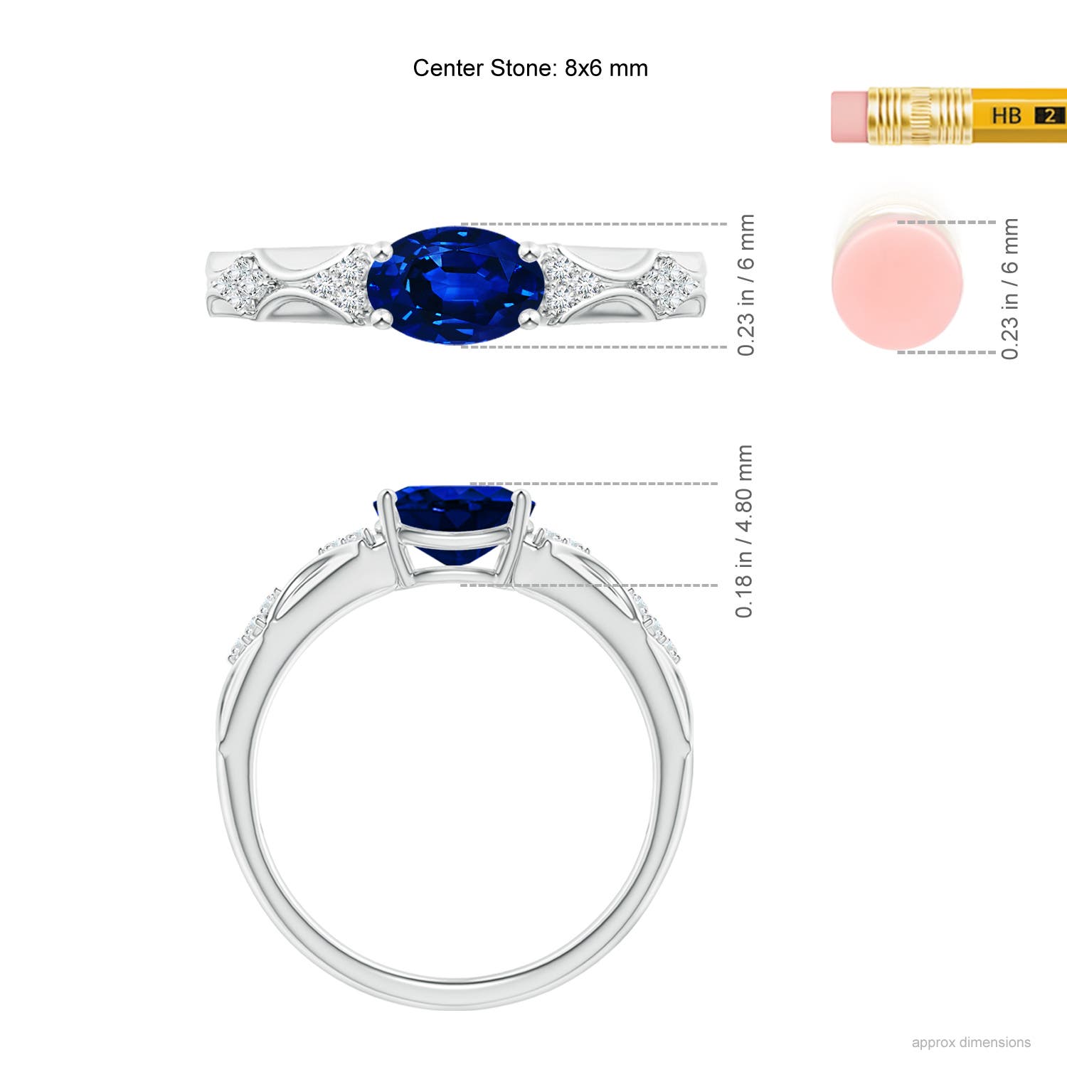 AAAA - Blue Sapphire / 1.62 CT / 14 KT White Gold