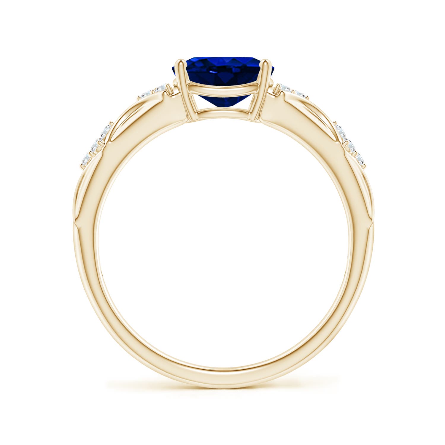 AAAA - Blue Sapphire / 1.62 CT / 14 KT Yellow Gold