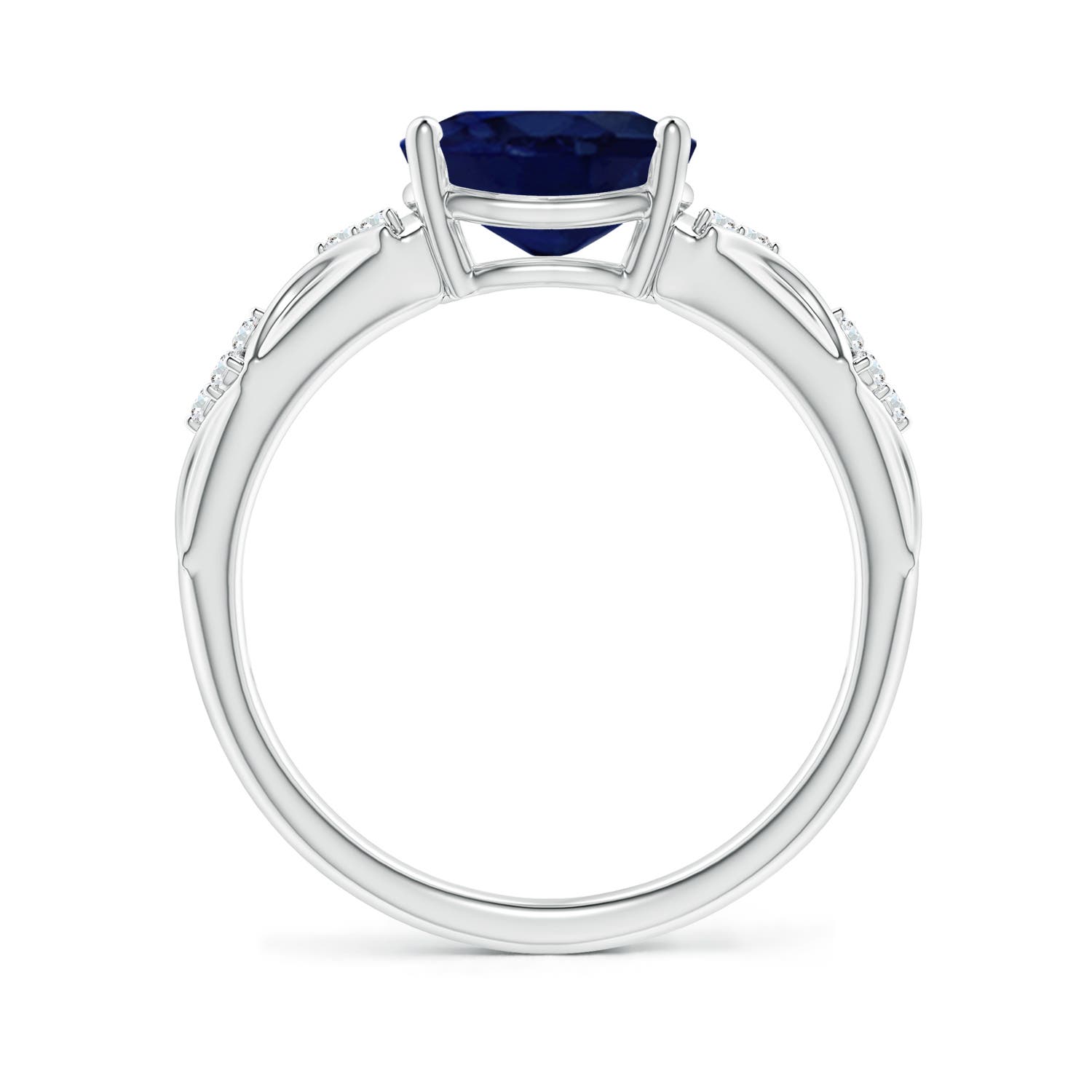 A - Blue Sapphire / 2.08 CT / 14 KT White Gold