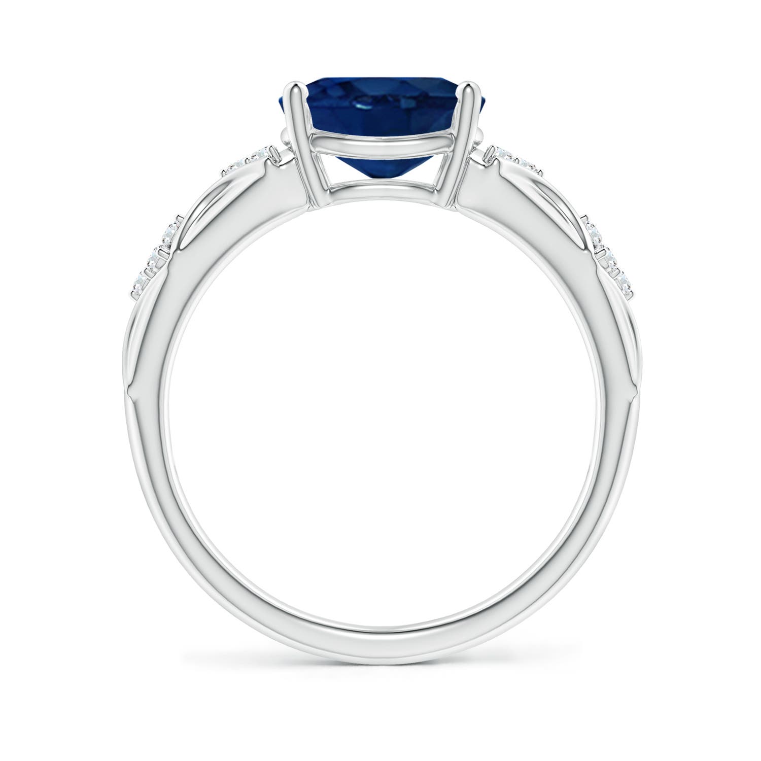 AA - Blue Sapphire / 2.08 CT / 14 KT White Gold