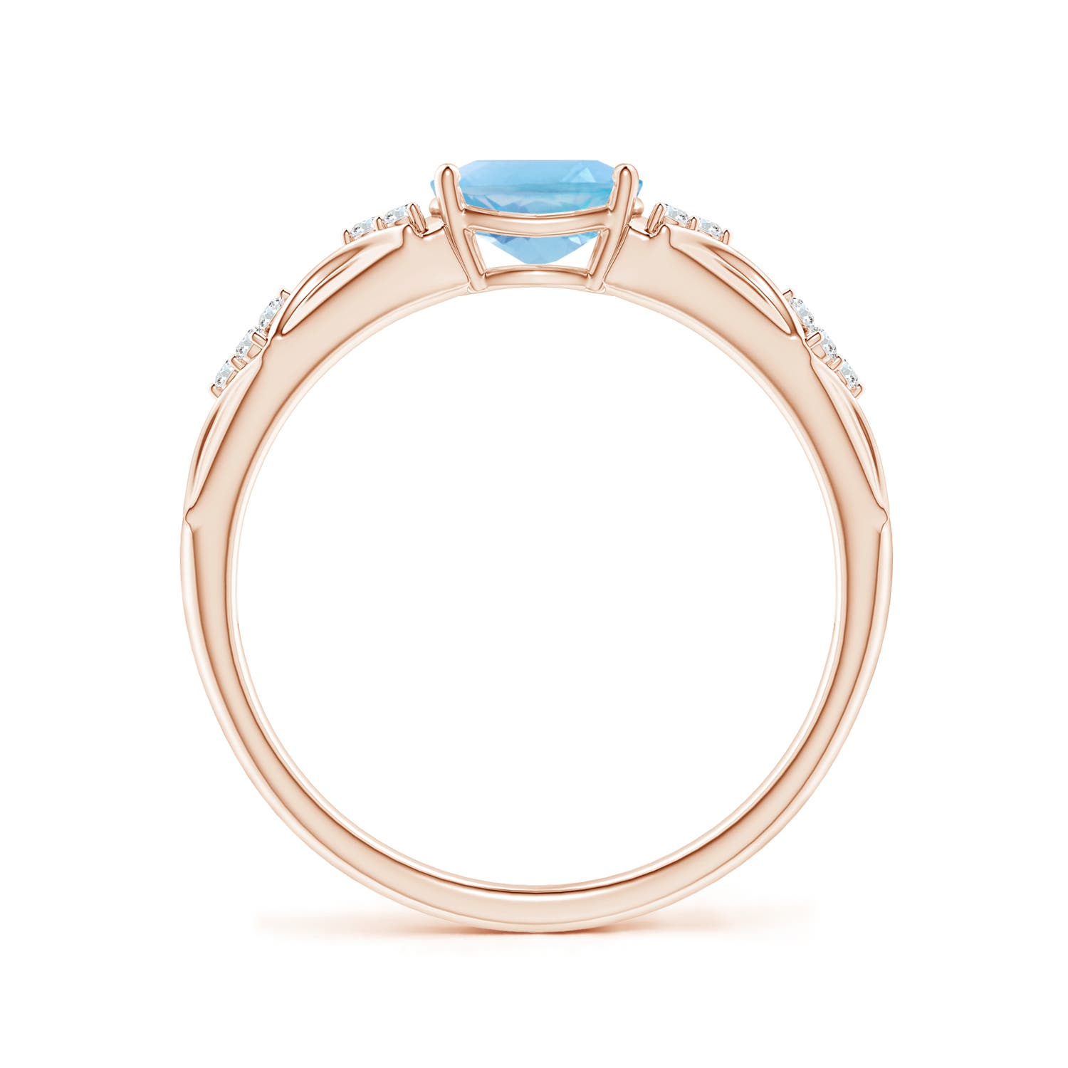 A - Swiss Blue Topaz / 0.99 CT / 14 KT Rose Gold