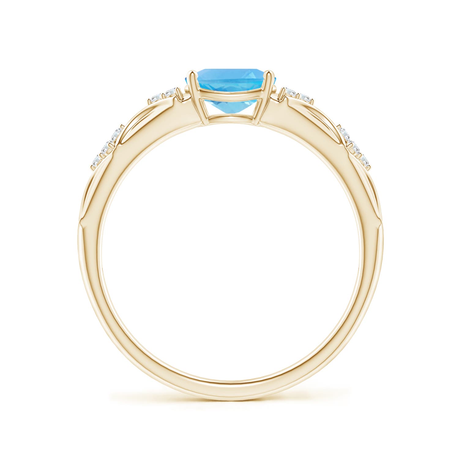 AA - Swiss Blue Topaz / 0.99 CT / 14 KT Yellow Gold