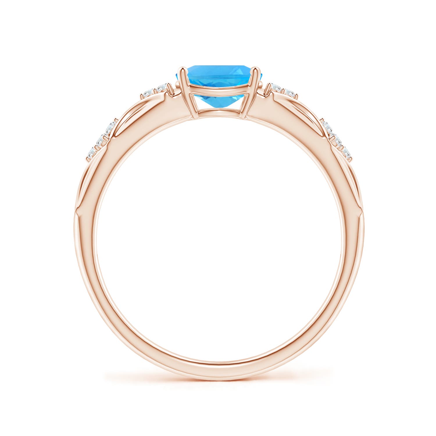 AAA - Swiss Blue Topaz / 0.99 CT / 14 KT Rose Gold