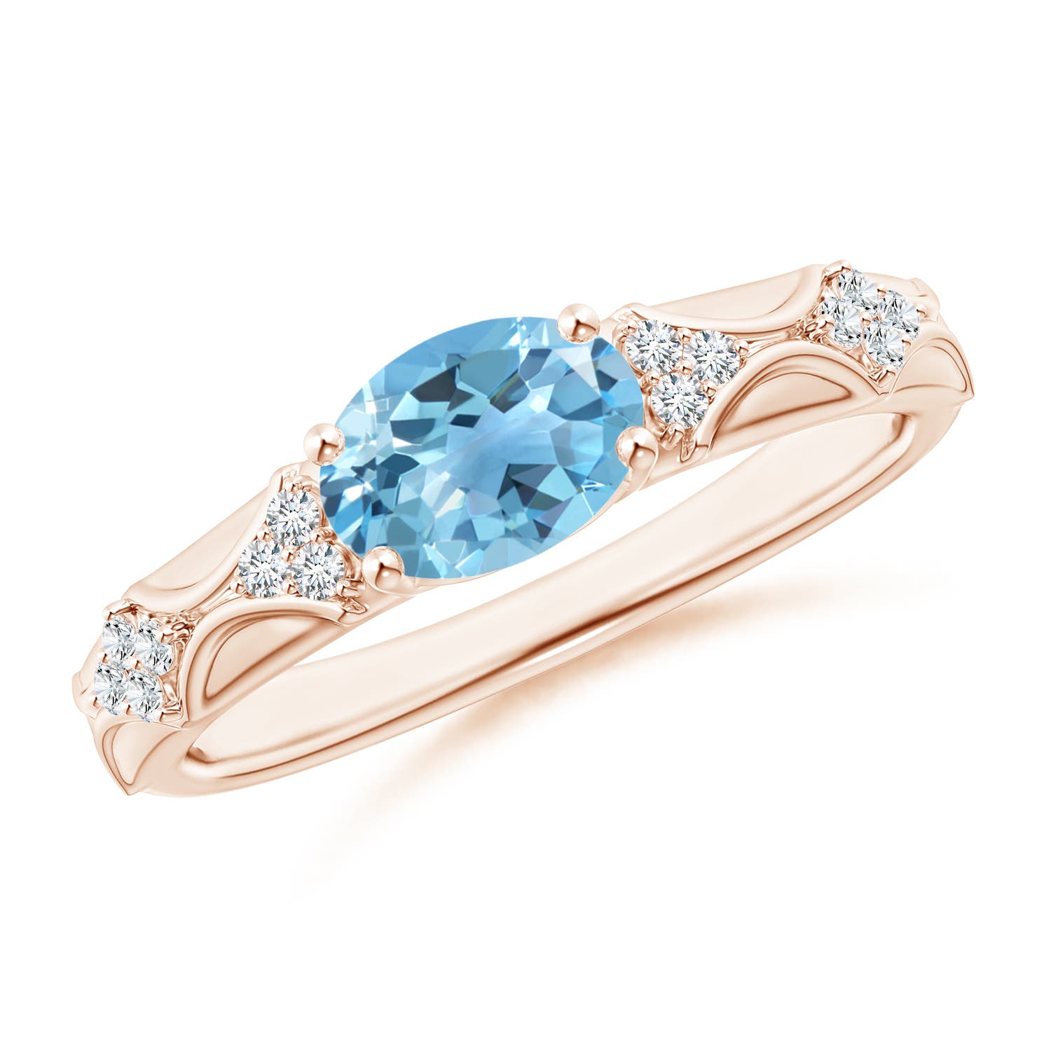 A - Swiss Blue Topaz / 1.57 CT / 14 KT Rose Gold