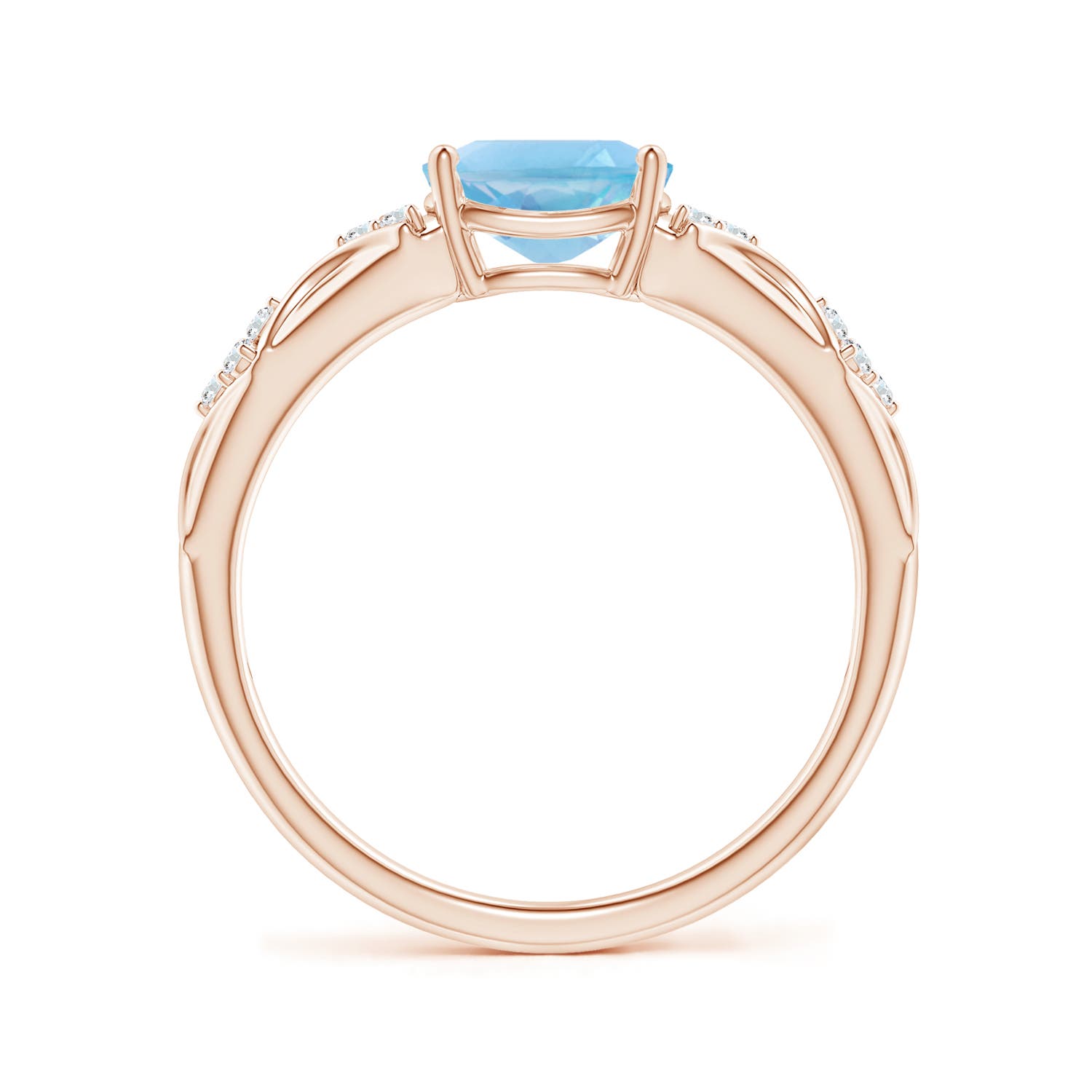 A - Swiss Blue Topaz / 1.57 CT / 14 KT Rose Gold