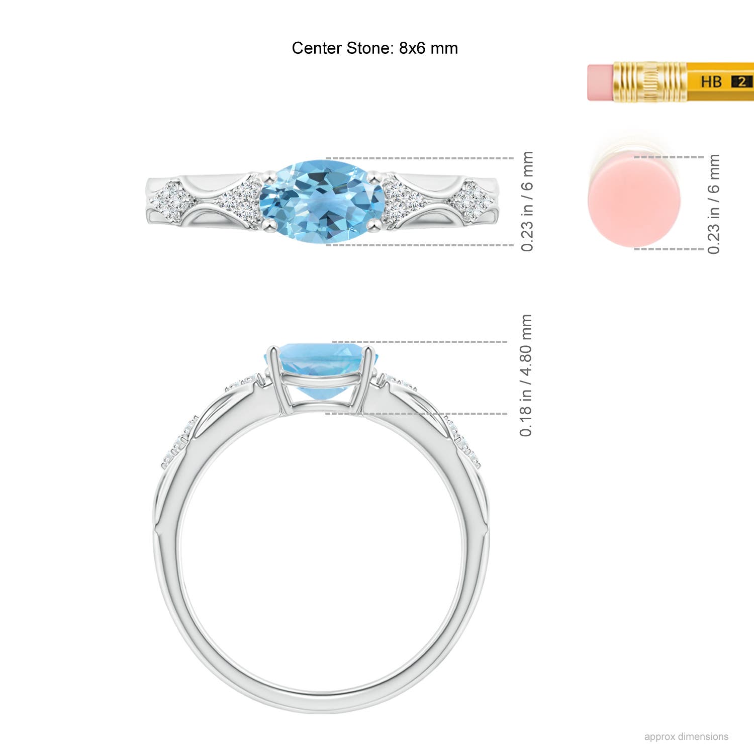 A - Swiss Blue Topaz / 1.57 CT / 14 KT White Gold