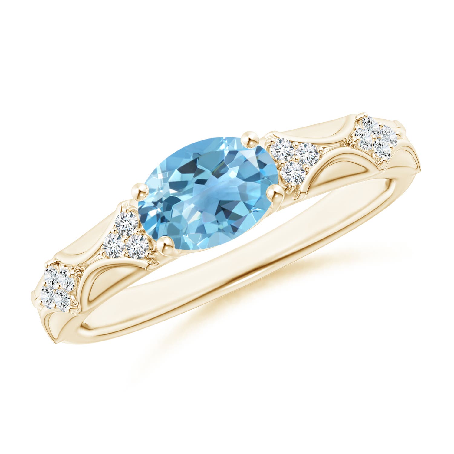 A - Swiss Blue Topaz / 1.57 CT / 14 KT Yellow Gold