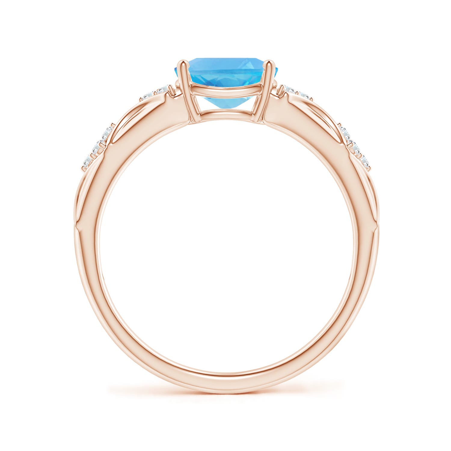 AA - Swiss Blue Topaz / 1.57 CT / 14 KT Rose Gold