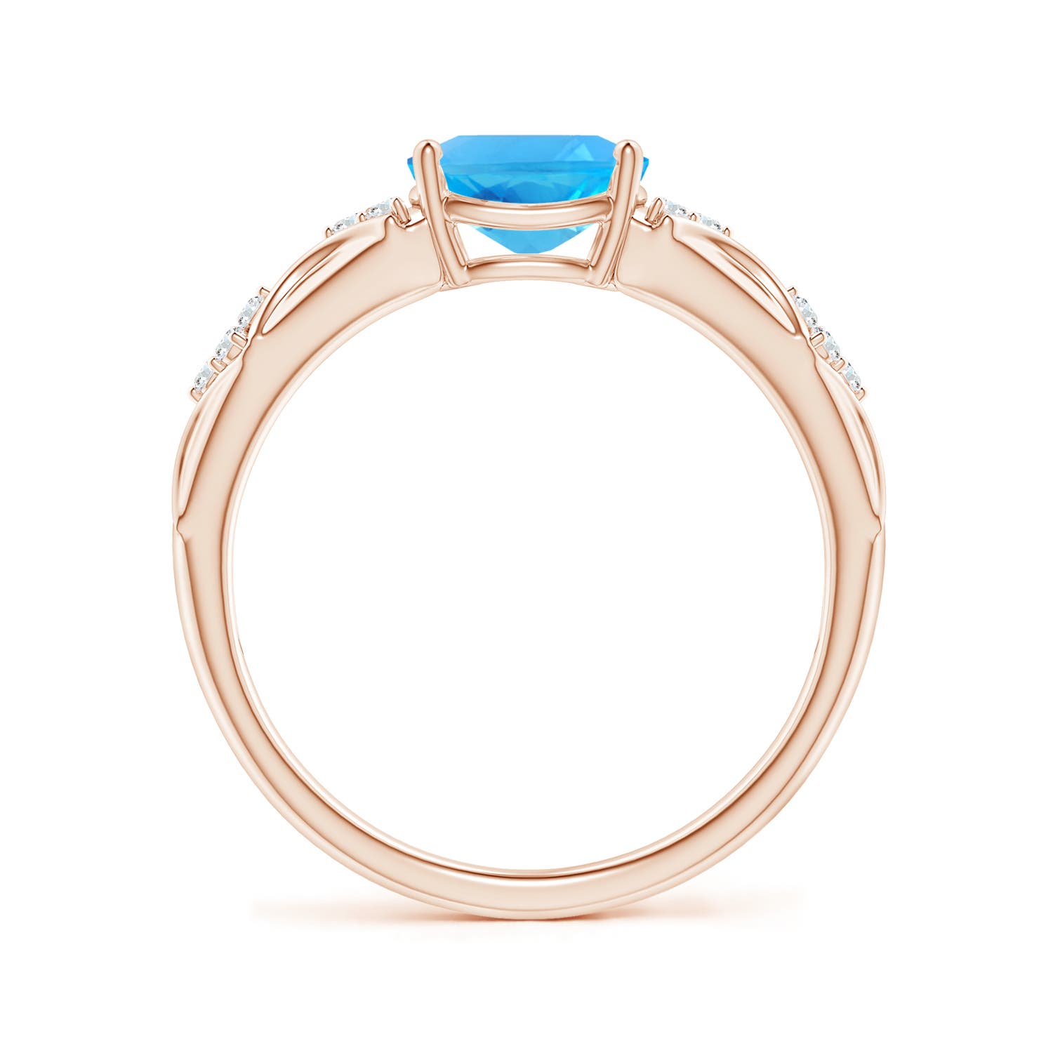 AAA - Swiss Blue Topaz / 1.57 CT / 14 KT Rose Gold