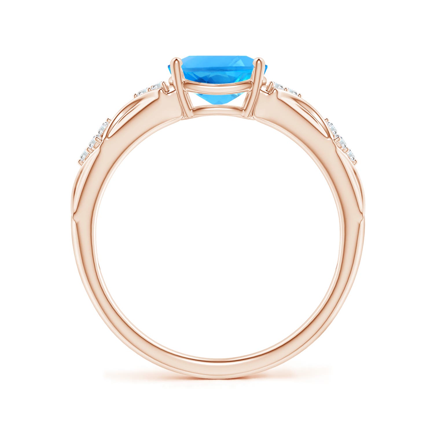 AAAA - Swiss Blue Topaz / 1.57 CT / 14 KT Rose Gold