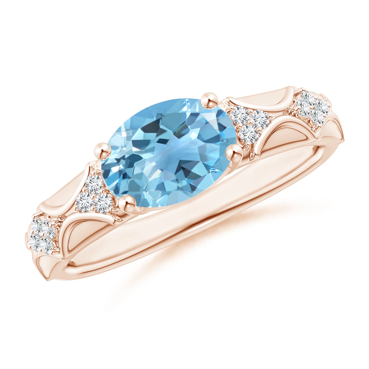 A - Swiss Blue Topaz / 2.33 CT / 14 KT Rose Gold