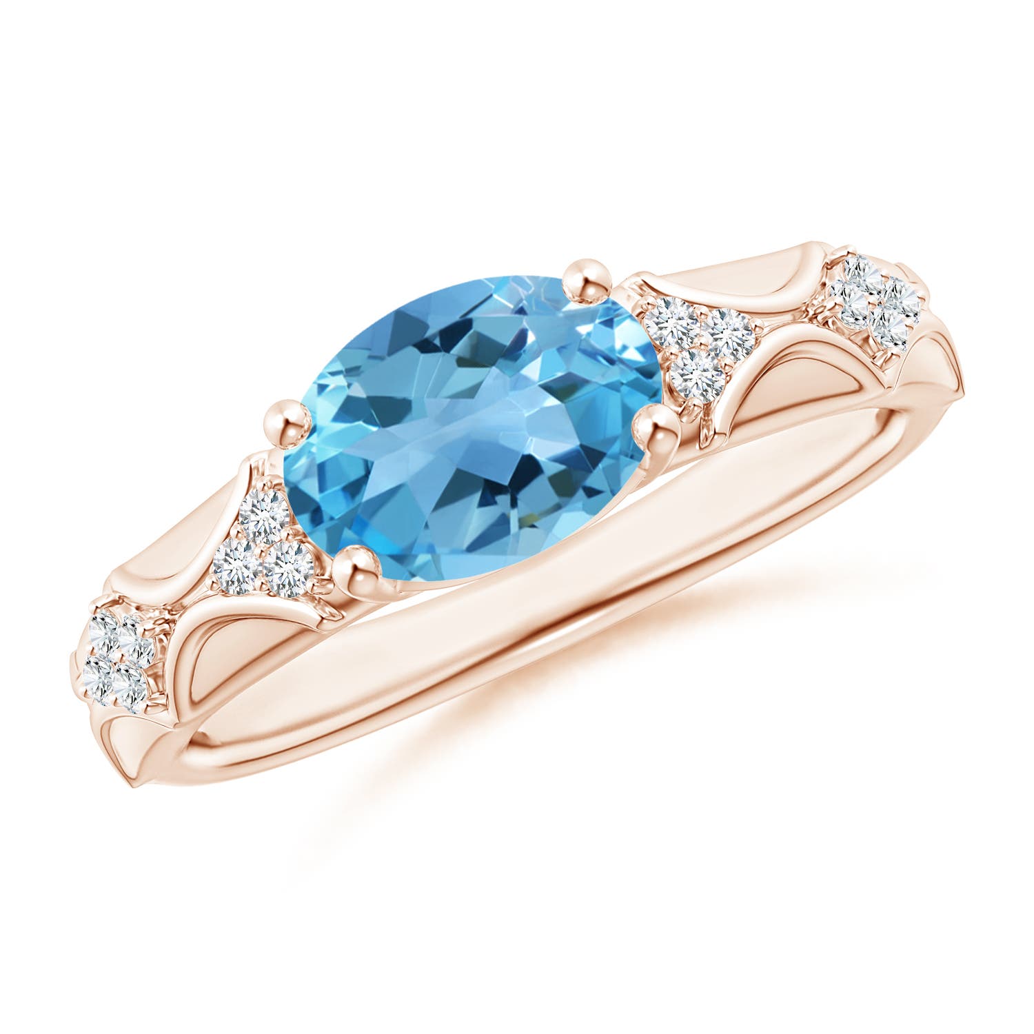 AA - Swiss Blue Topaz / 2.33 CT / 14 KT Rose Gold