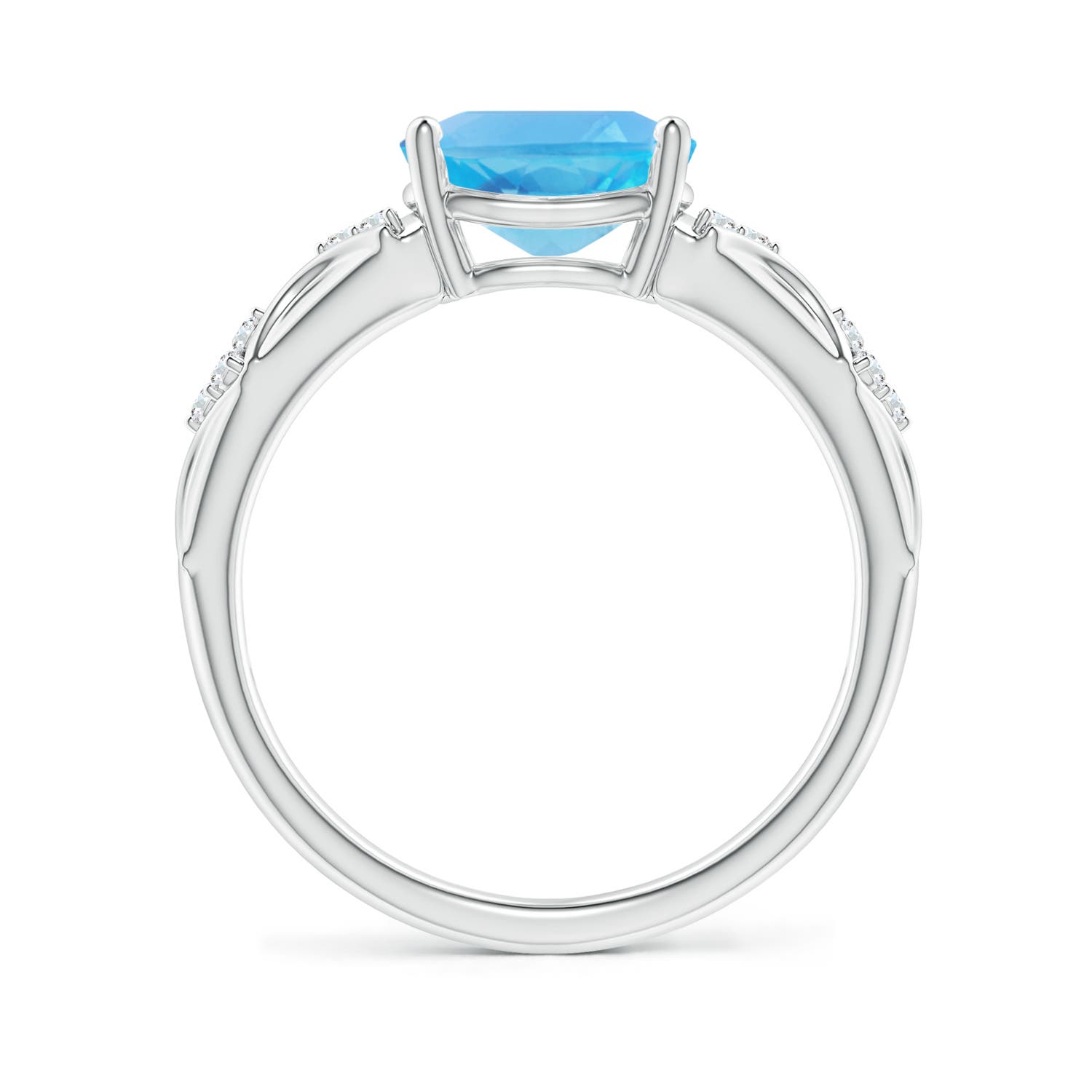 AA - Swiss Blue Topaz / 2.33 CT / 14 KT White Gold