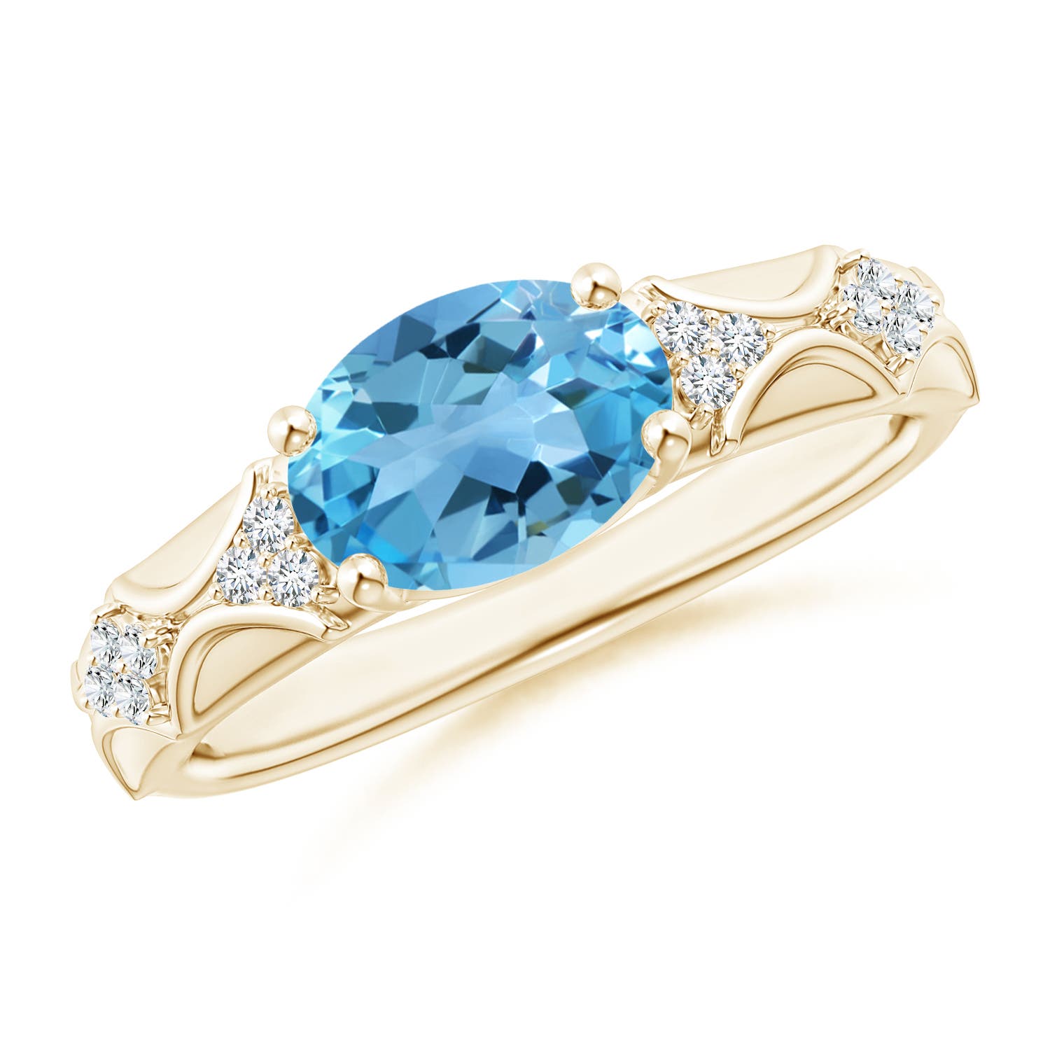 AA - Swiss Blue Topaz / 2.33 CT / 14 KT Yellow Gold