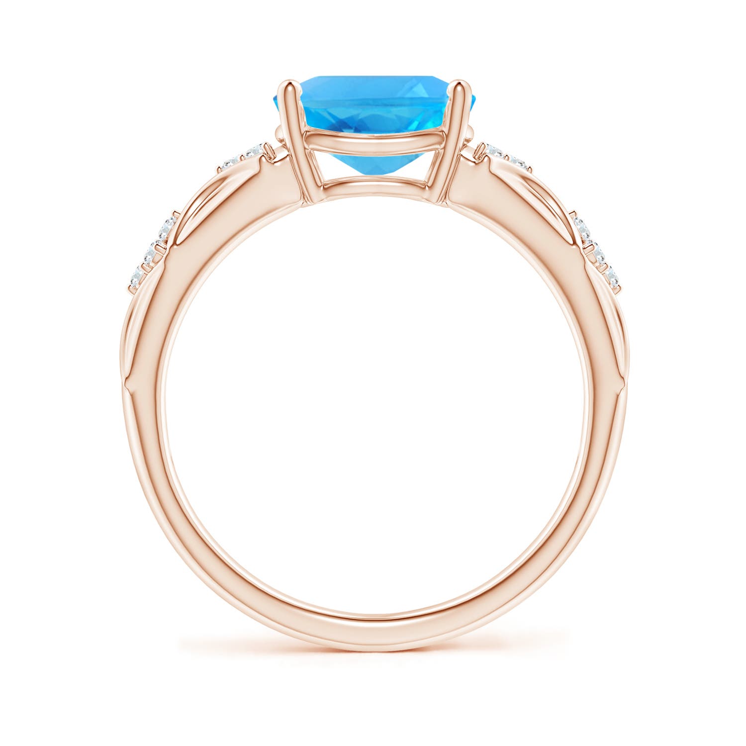 AAA - Swiss Blue Topaz / 2.33 CT / 14 KT Rose Gold