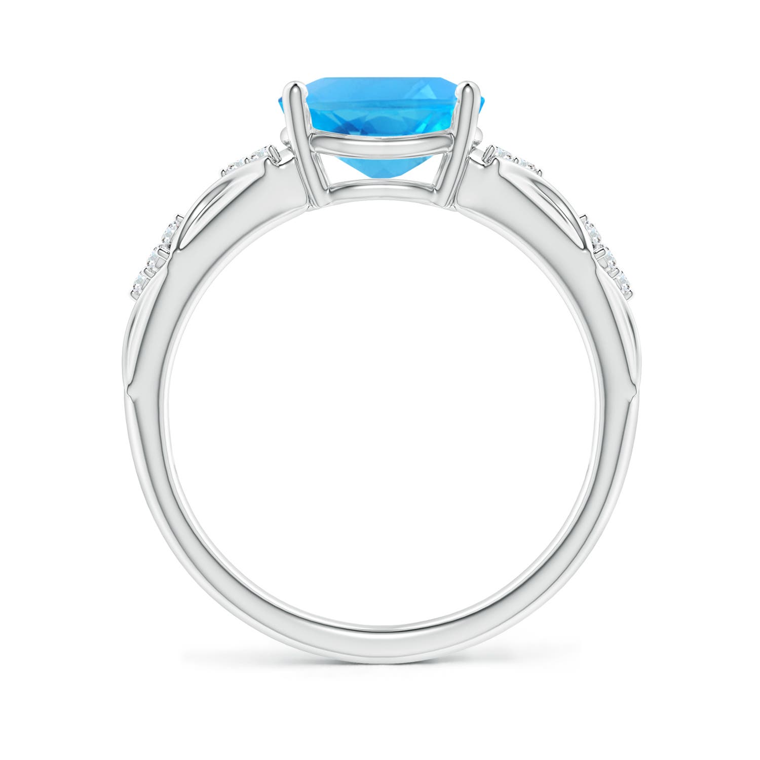 AAA - Swiss Blue Topaz / 2.33 CT / 14 KT White Gold