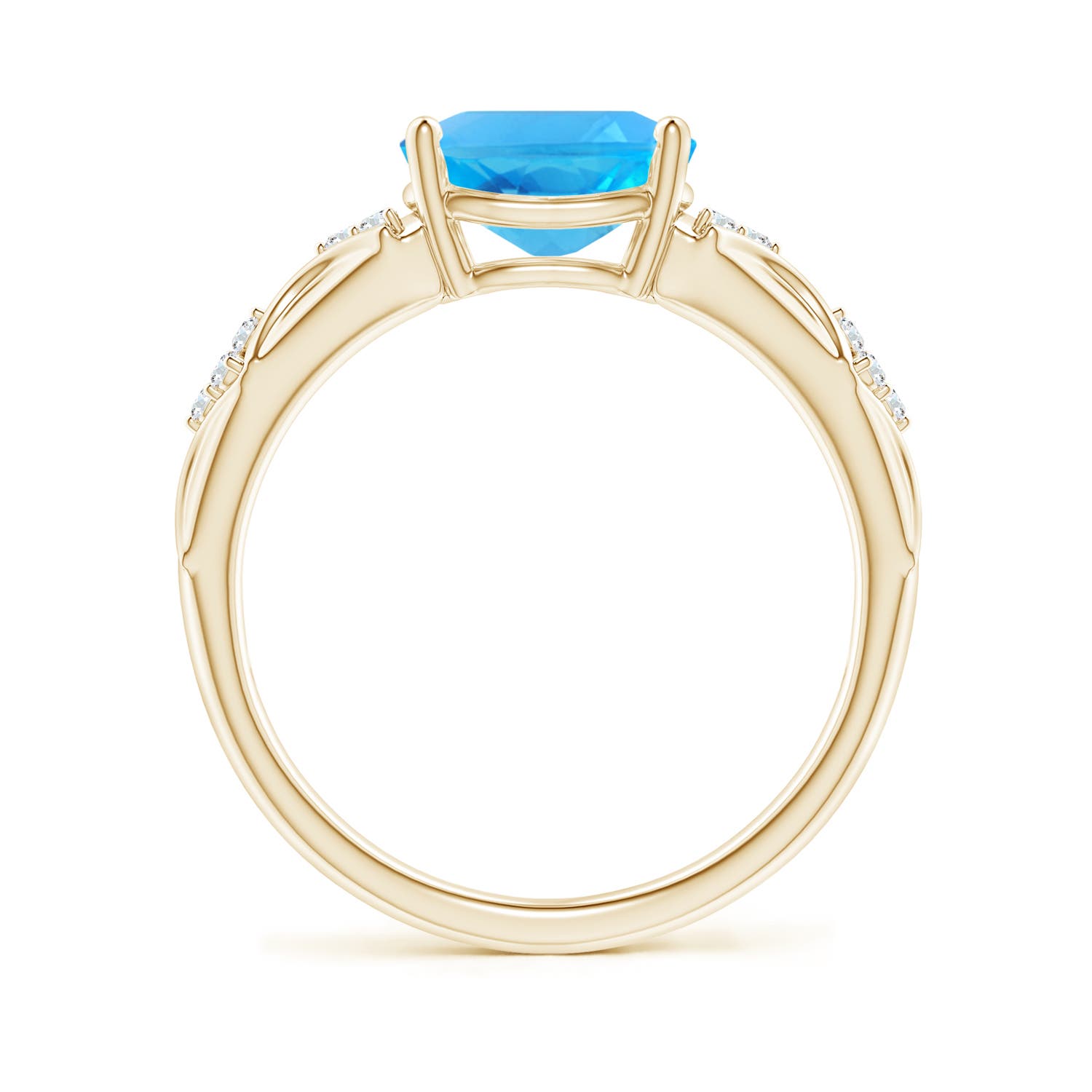 AAA - Swiss Blue Topaz / 2.33 CT / 14 KT Yellow Gold