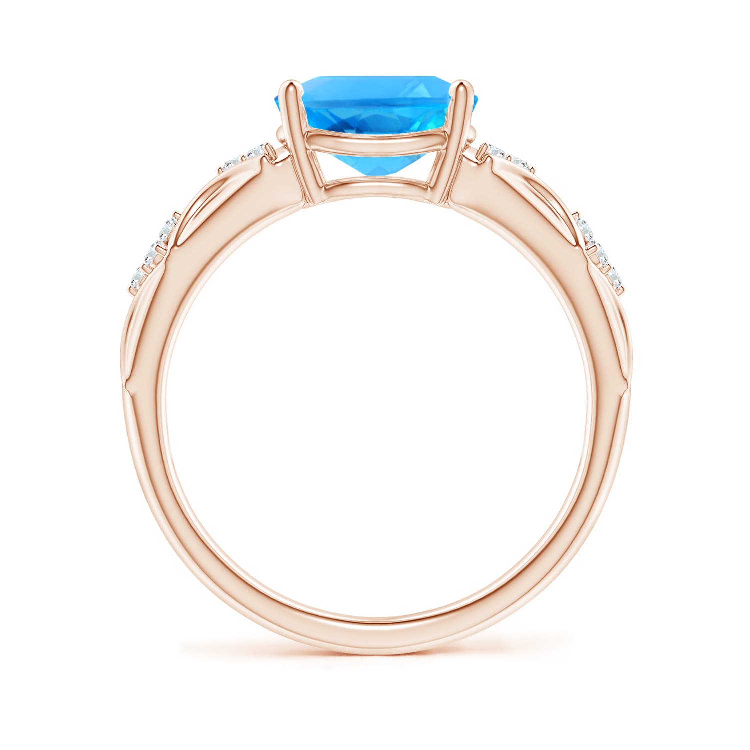 AAAA - Swiss Blue Topaz / 2.33 CT / 14 KT Rose Gold