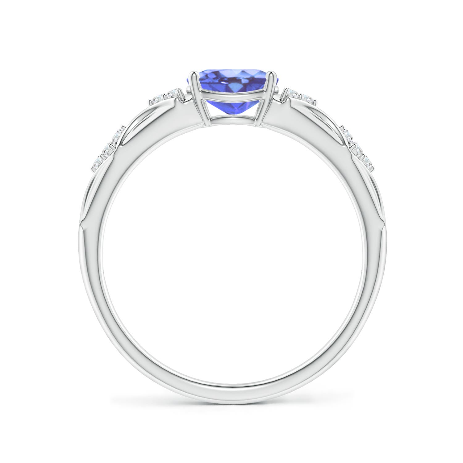 A - Tanzanite / 0.84 CT / 14 KT White Gold