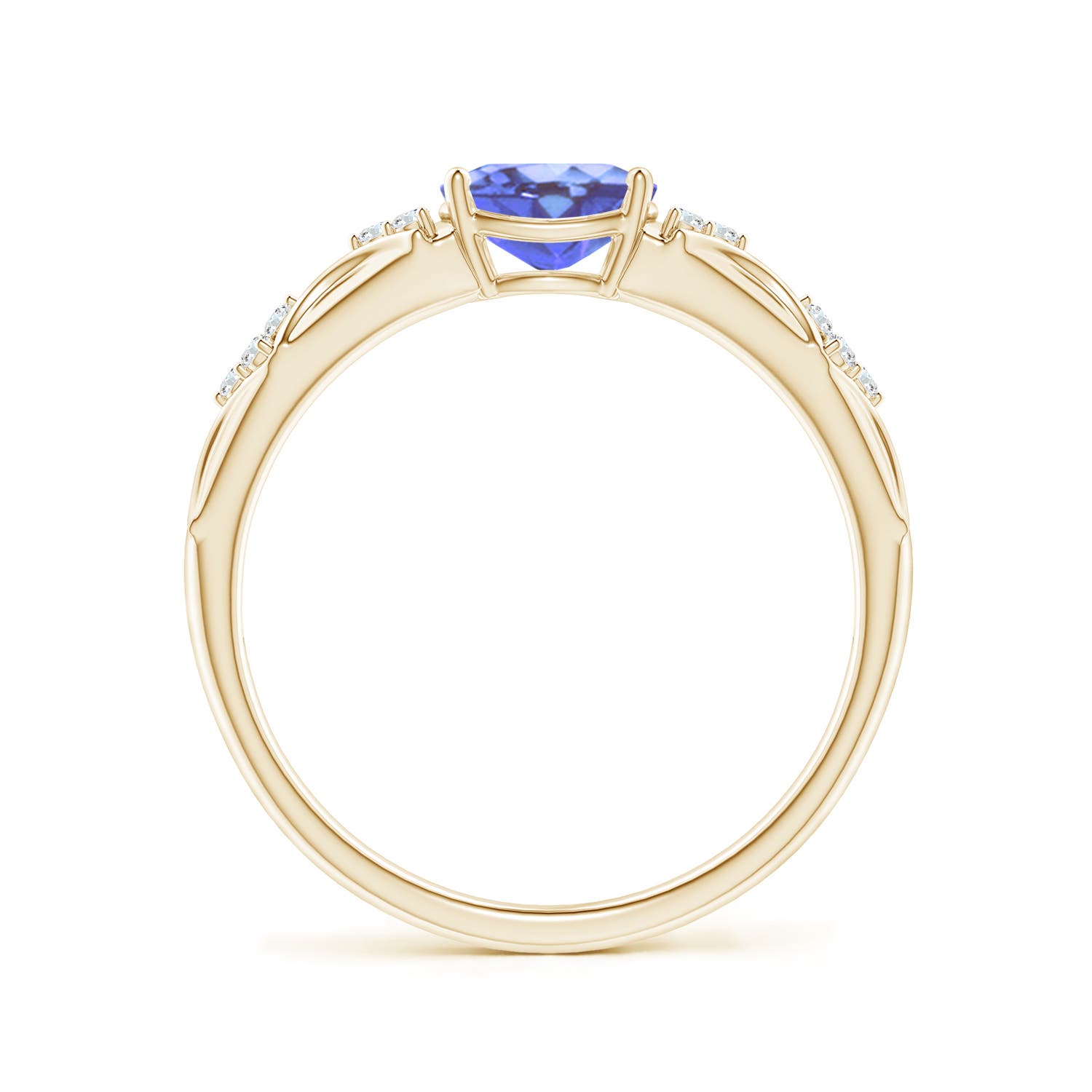 A - Tanzanite / 0.84 CT / 14 KT Yellow Gold