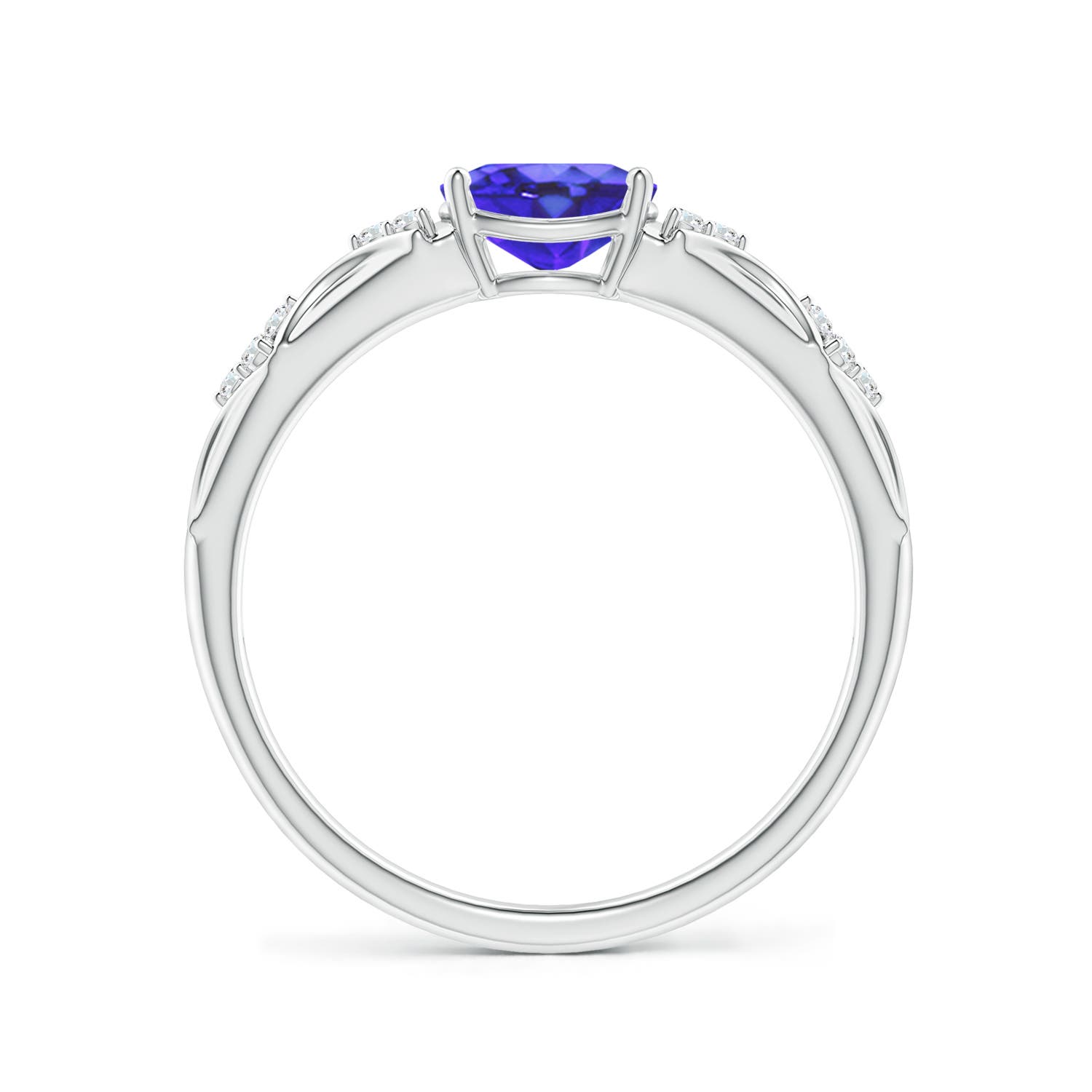 AA - Tanzanite / 0.84 CT / 14 KT White Gold