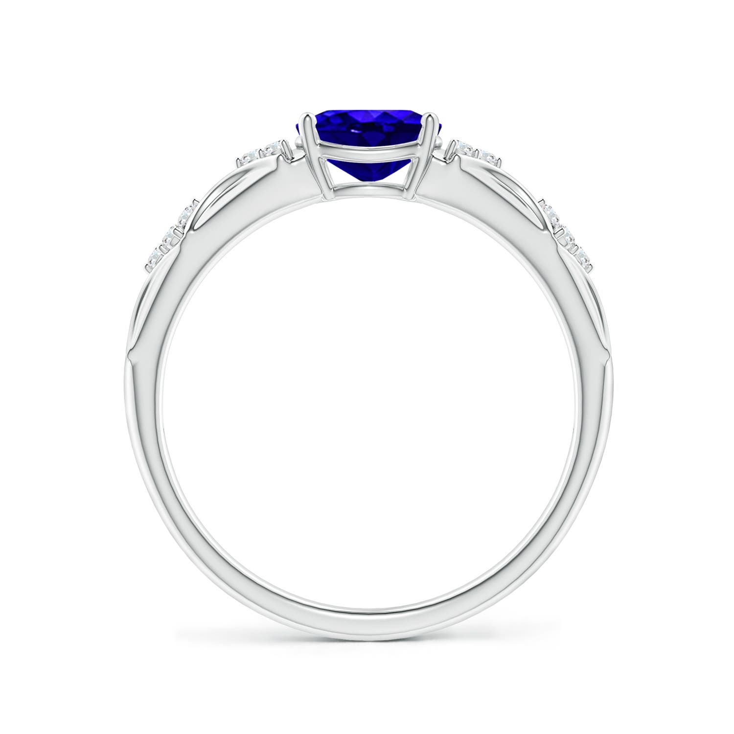 AAAA - Tanzanite / 0.84 CT / 14 KT White Gold