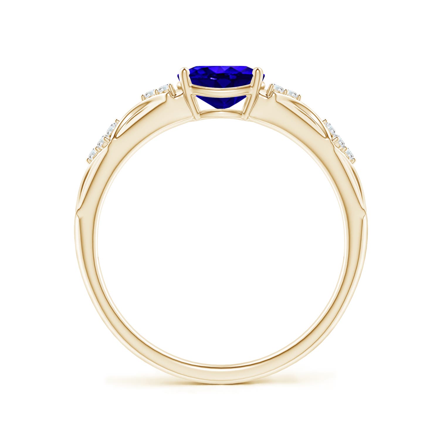 AAAA - Tanzanite / 0.84 CT / 14 KT Yellow Gold