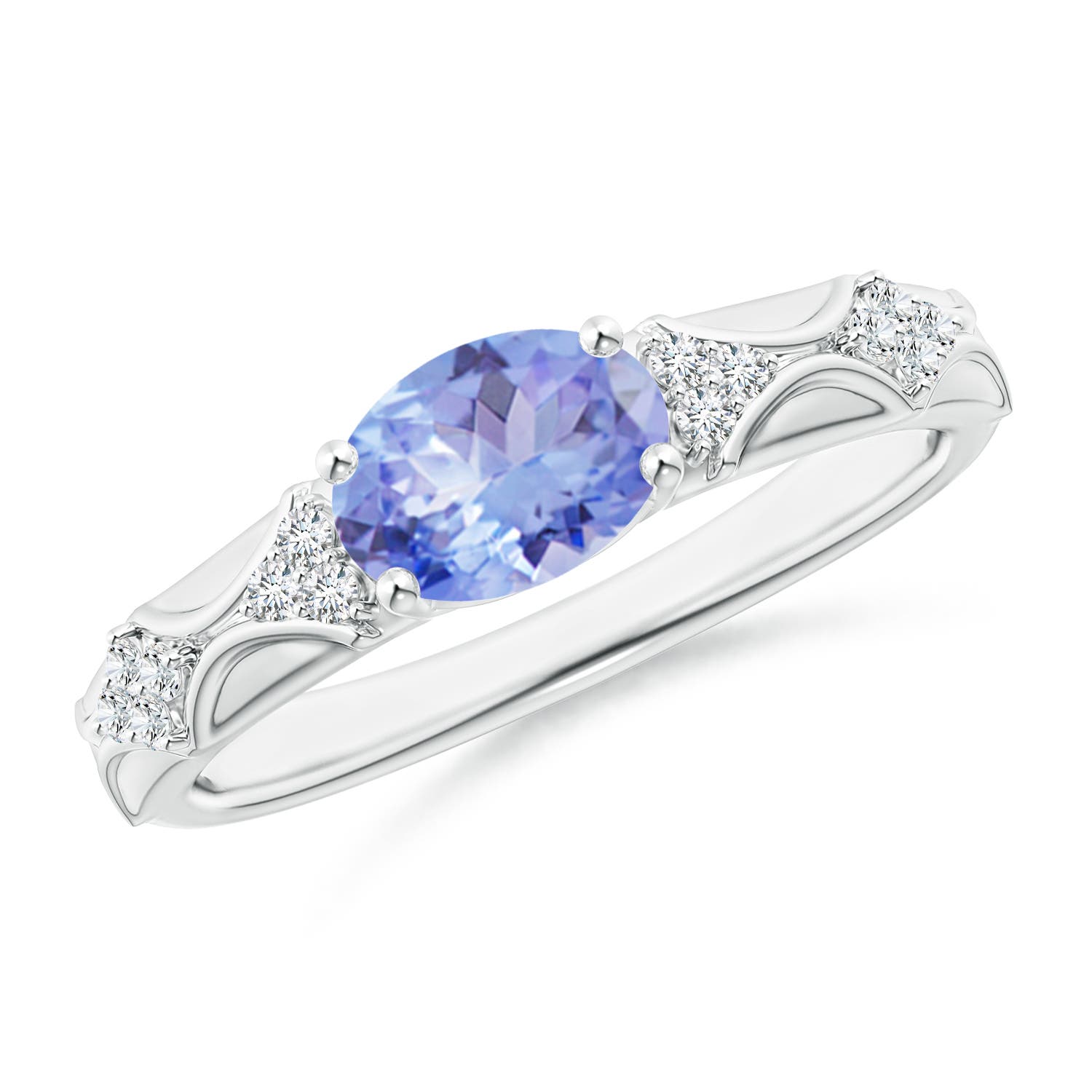 A - Tanzanite / 1.32 CT / 14 KT White Gold