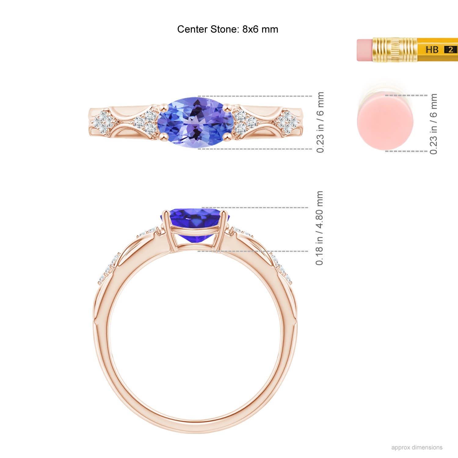 AA - Tanzanite / 1.32 CT / 14 KT Rose Gold