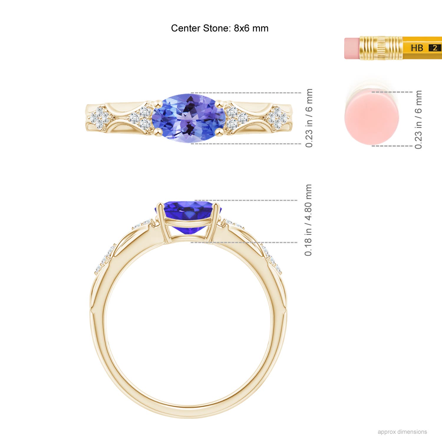 AA - Tanzanite / 1.32 CT / 14 KT Yellow Gold